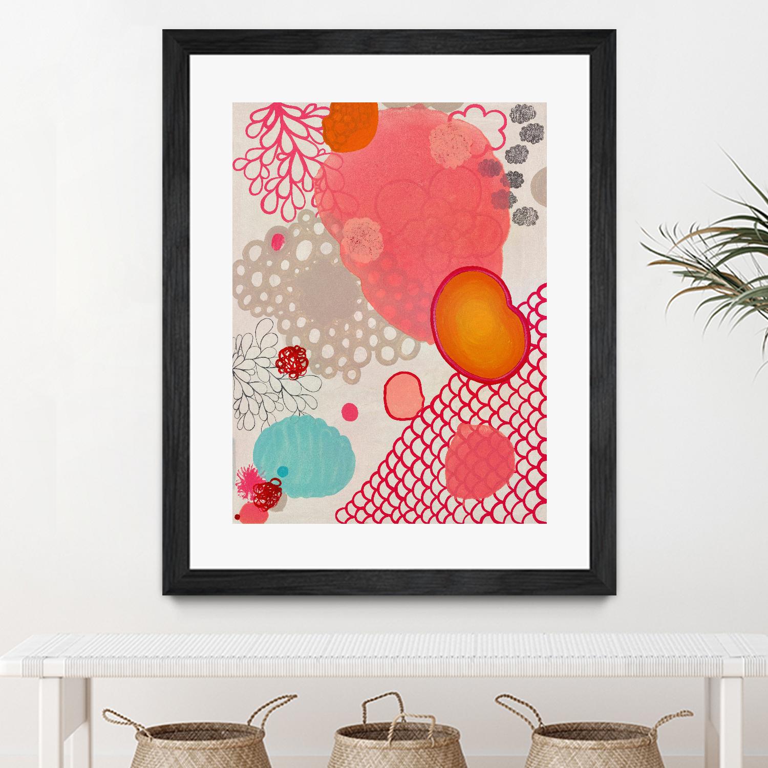 Pink Dragon Bubblegum by Maggie Kleinpeter on GIANT ART - multicolor abstracts; contemporary