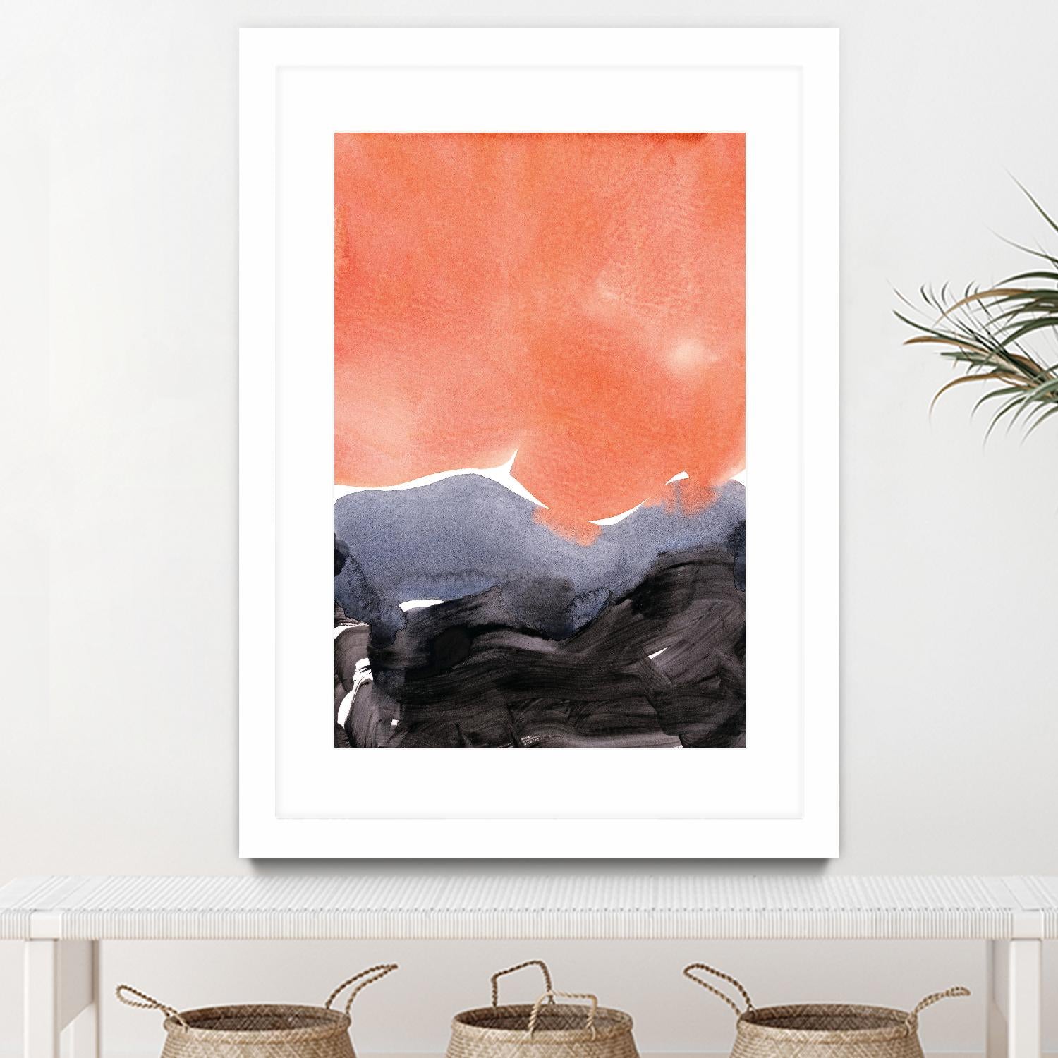 Orange Blue Graphite by Iris Lehnhardt on GIANT ART - multicolor contemporary; abstracts