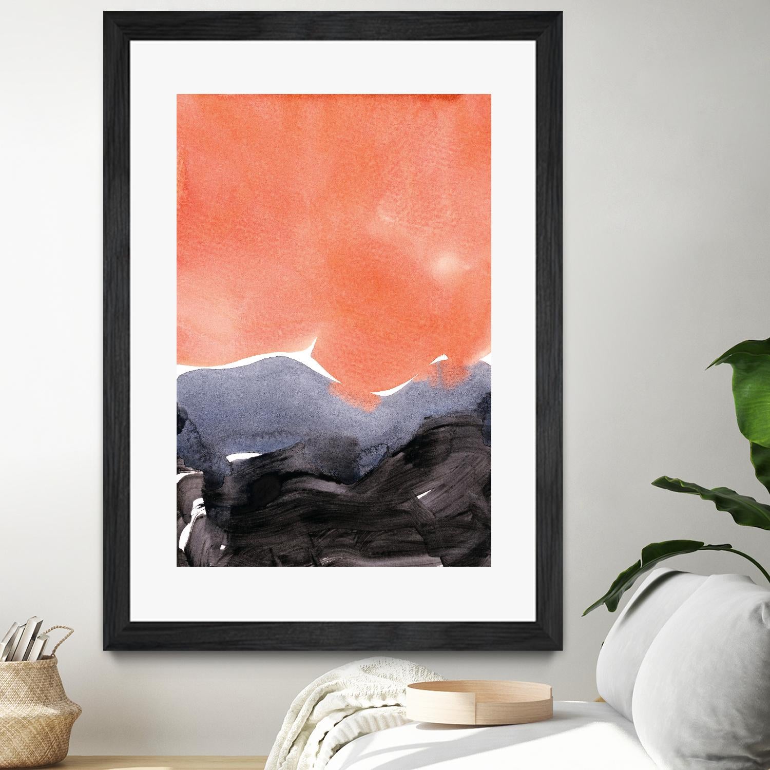 Orange Blue Graphite by Iris Lehnhardt on GIANT ART - multicolor contemporary; abstracts