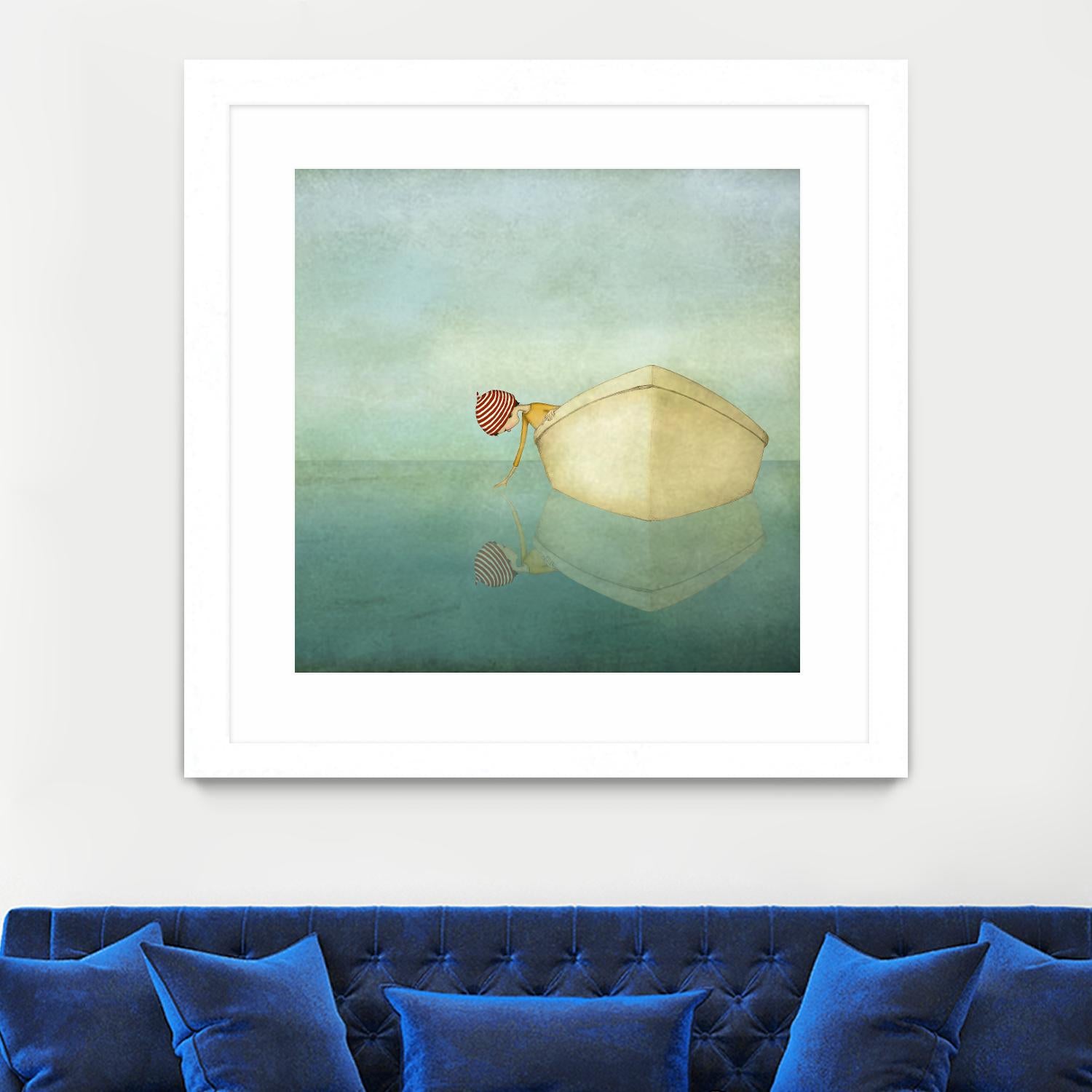 On the Sea by Maja Lindberg on GIANT ART - multicolor urban/pop surrealism; children