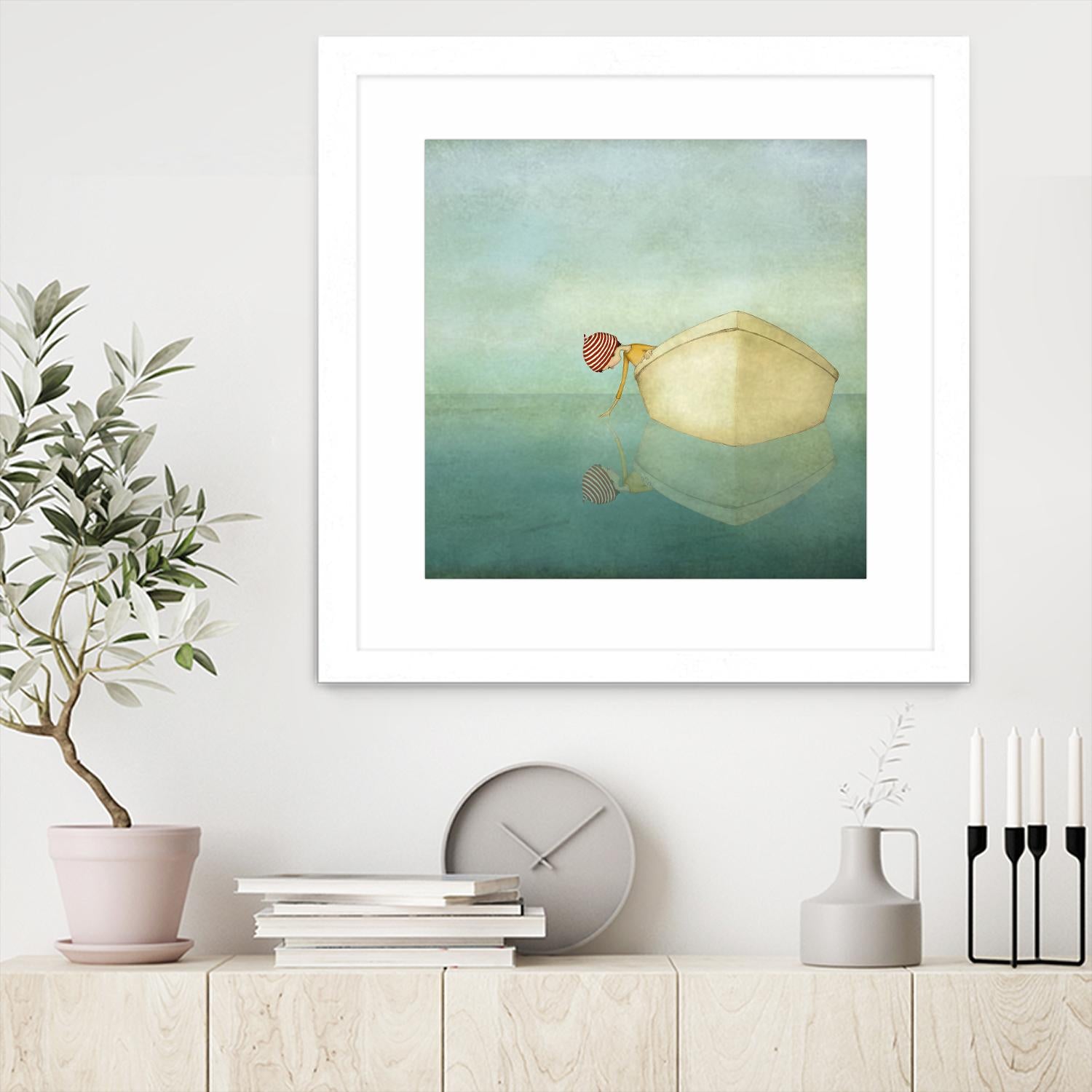 On the Sea by Maja Lindberg on GIANT ART - multicolor urban/pop surrealism; children