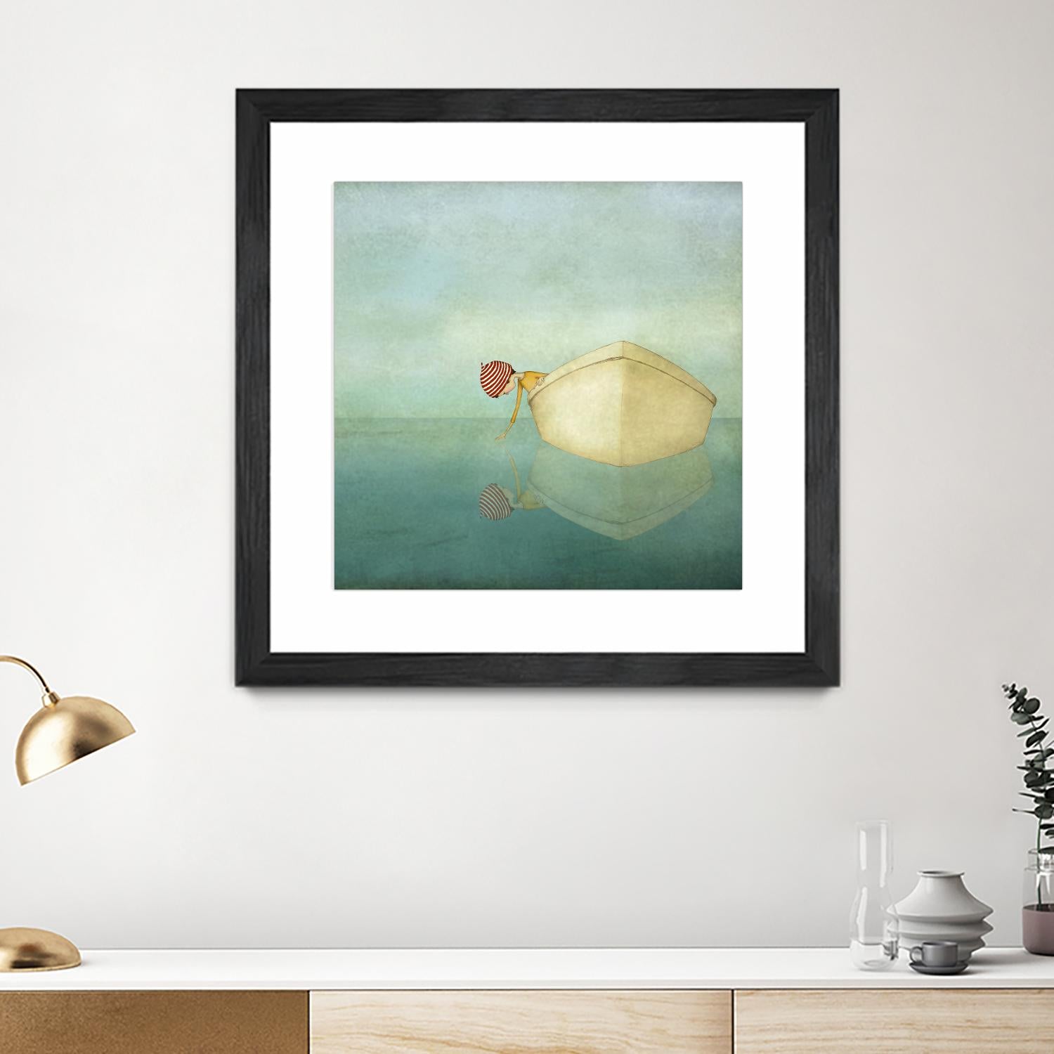 On the Sea by Maja Lindberg on GIANT ART - multicolor urban/pop surrealism; children