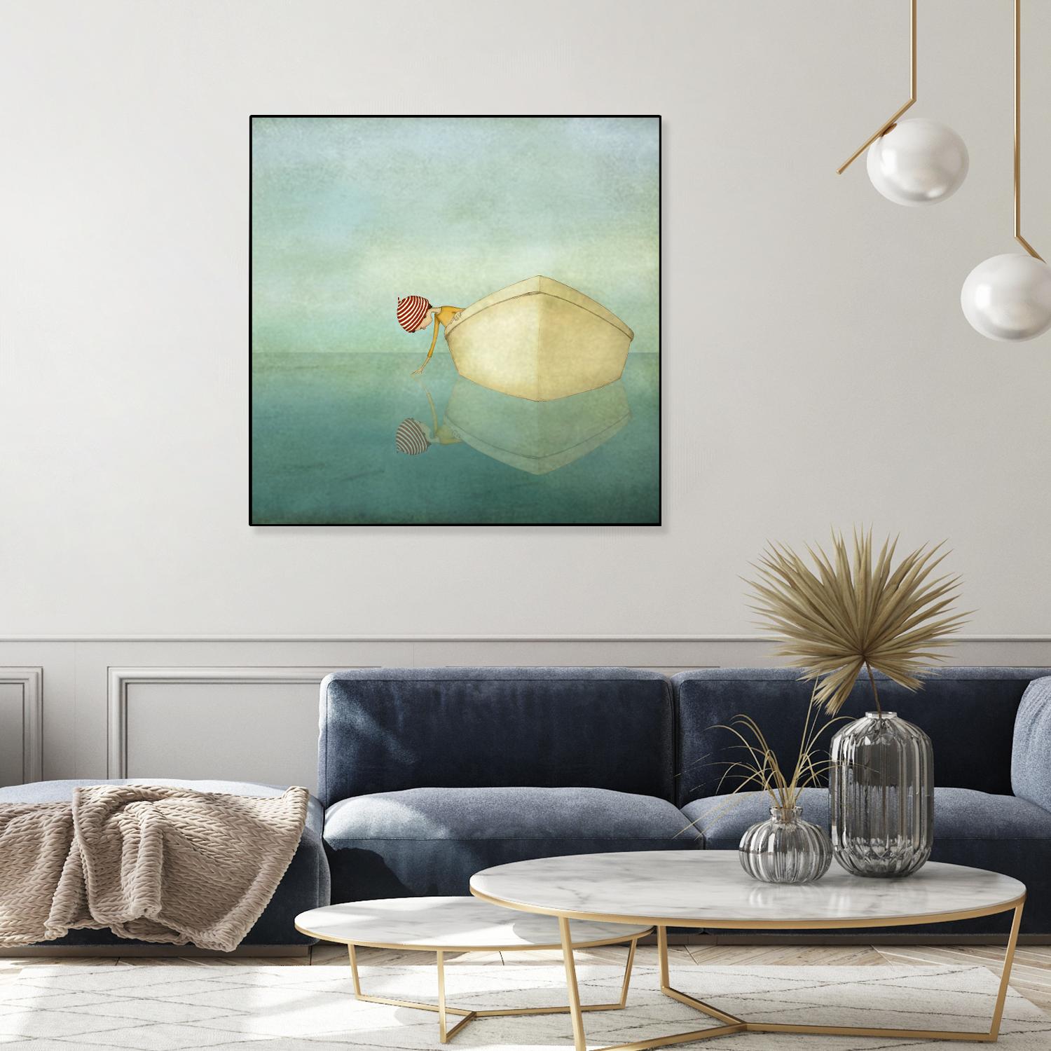 On the Sea by Maja Lindberg on GIANT ART - multicolor urban/pop surrealism; children