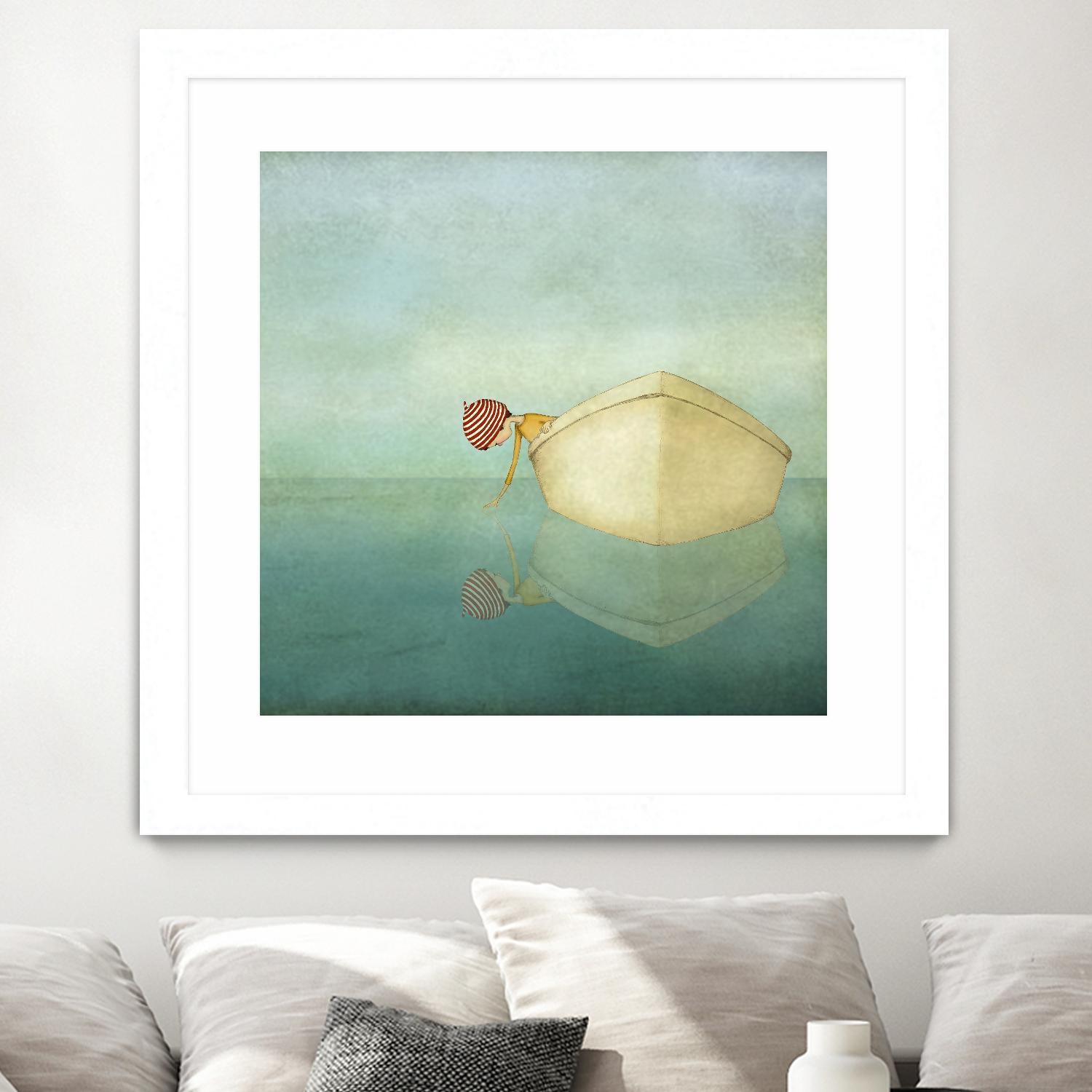 On the Sea by Maja Lindberg on GIANT ART - multicolor urban/pop surrealism; children