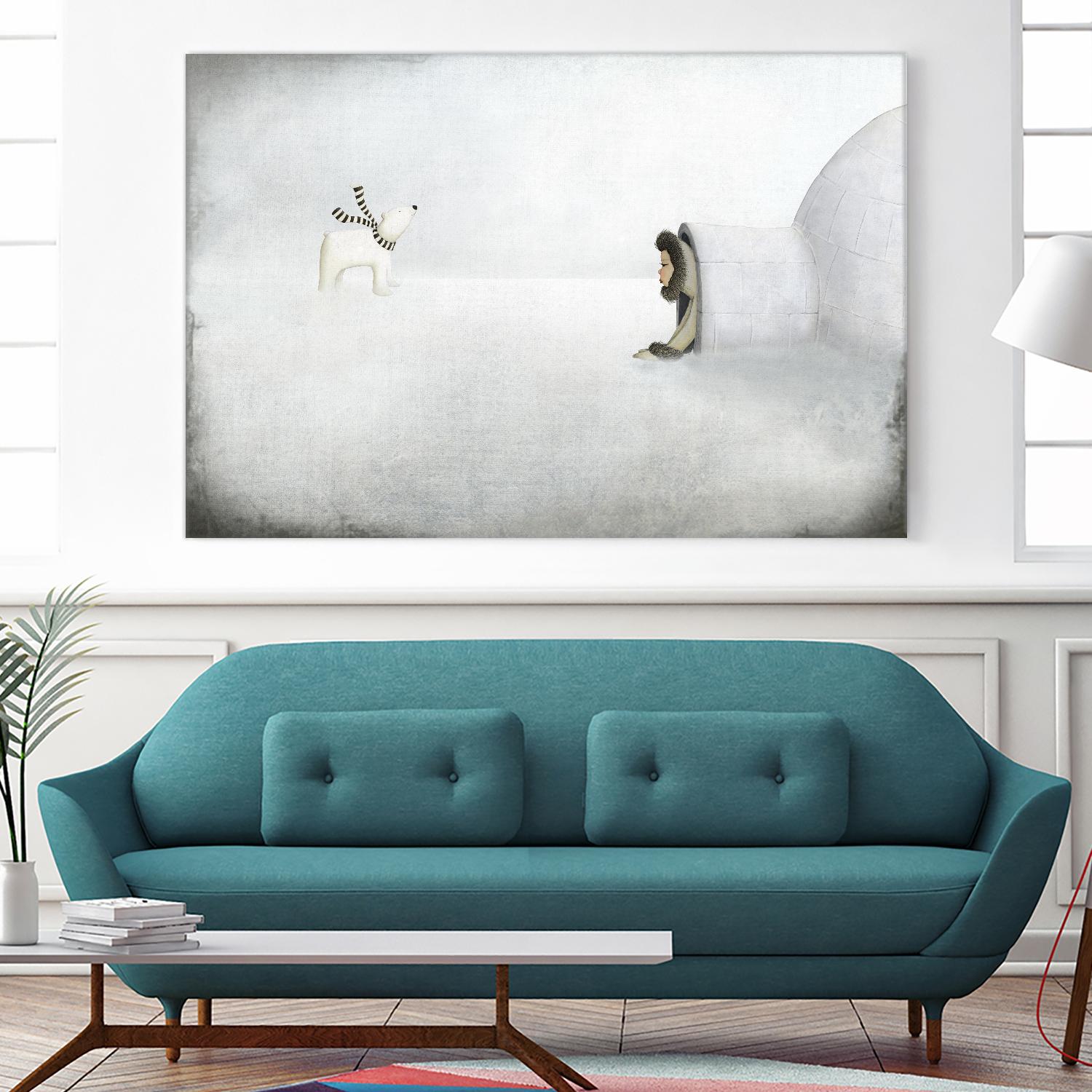 The Igloo by Maja Lindberg on GIANT ART - multicolor urban/pop surrealism; children; animals