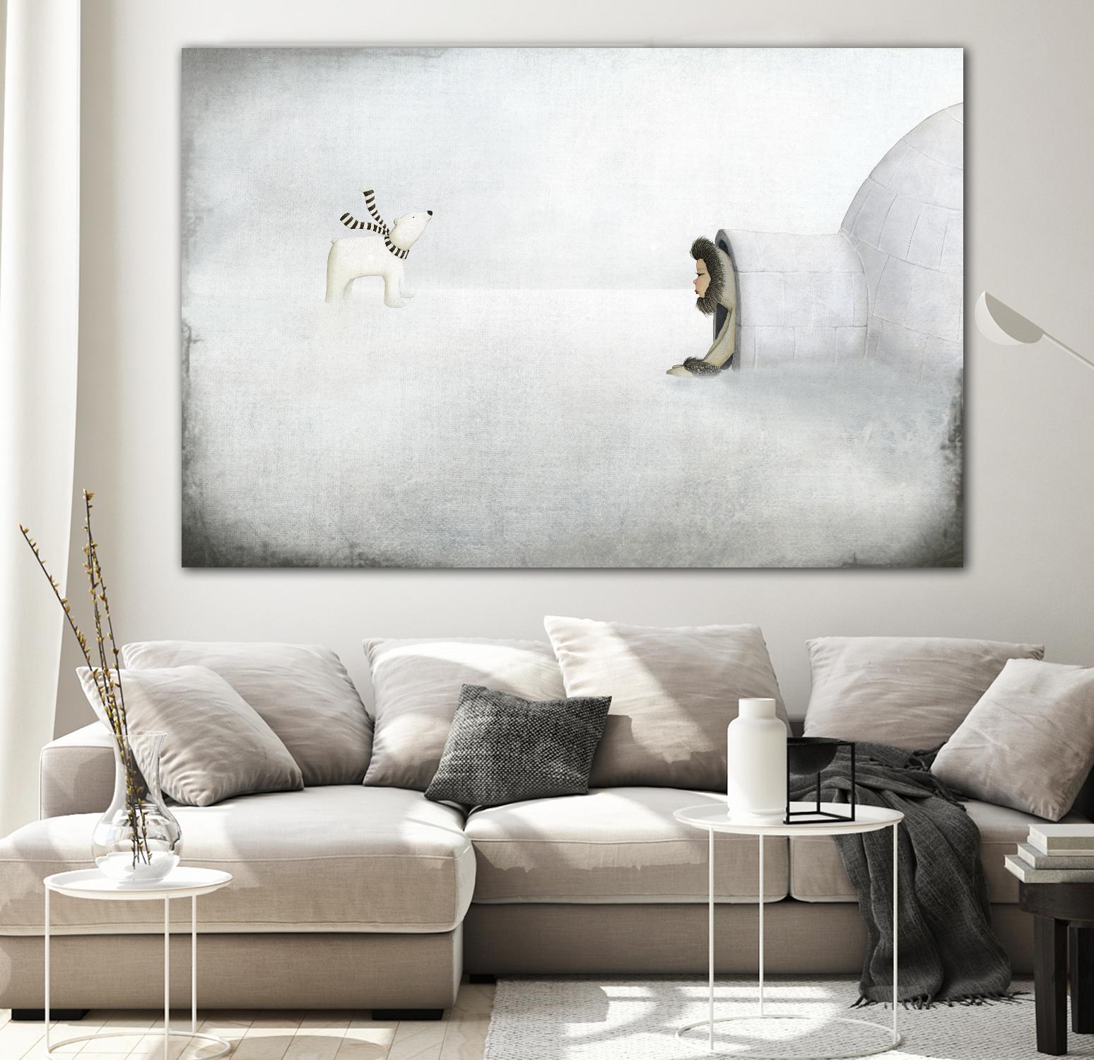 The Igloo by Maja Lindberg on GIANT ART - multicolor urban/pop surrealism; children; animals