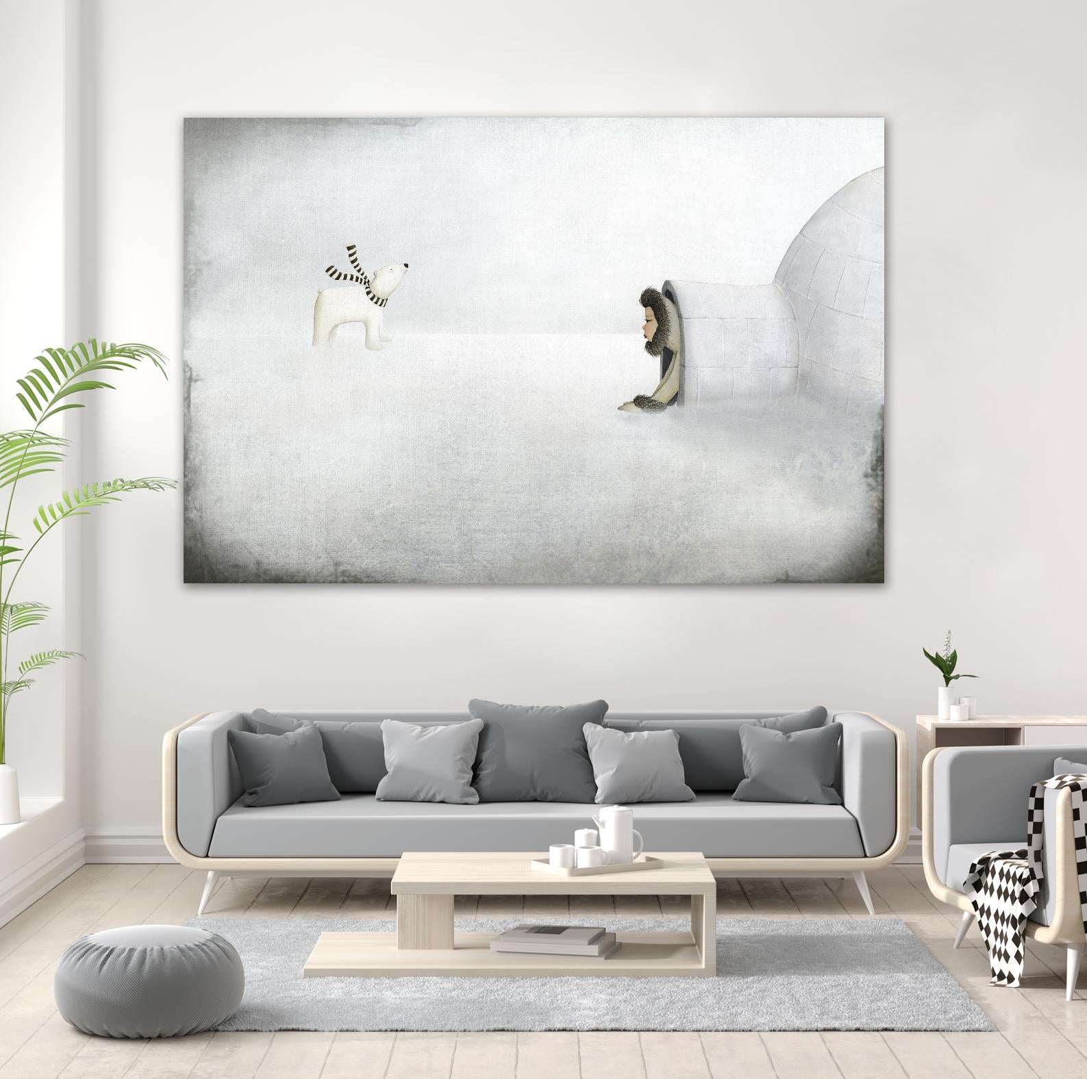 The Igloo by Maja Lindberg on GIANT ART - multicolor urban/pop surrealism; children; animals