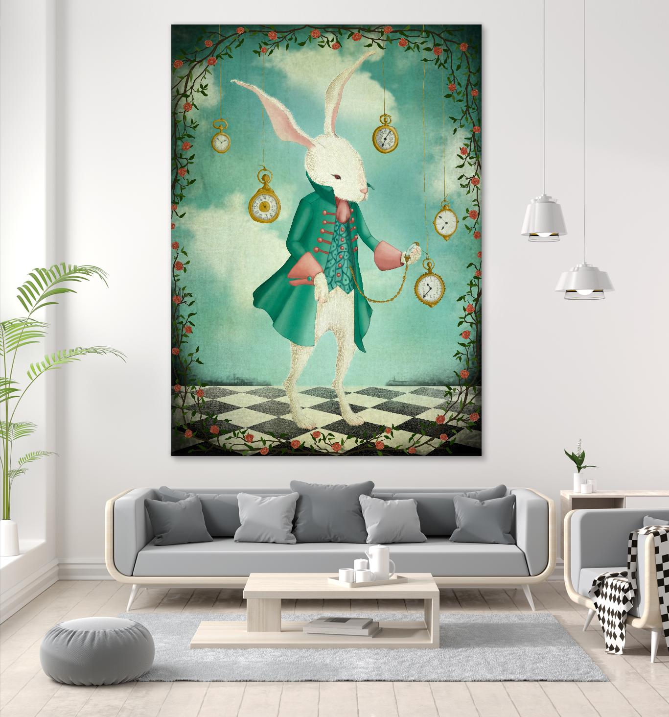 The White Rabbit by Maja Lindberg on GIANT ART - multicolor urban/pop surrealism; children