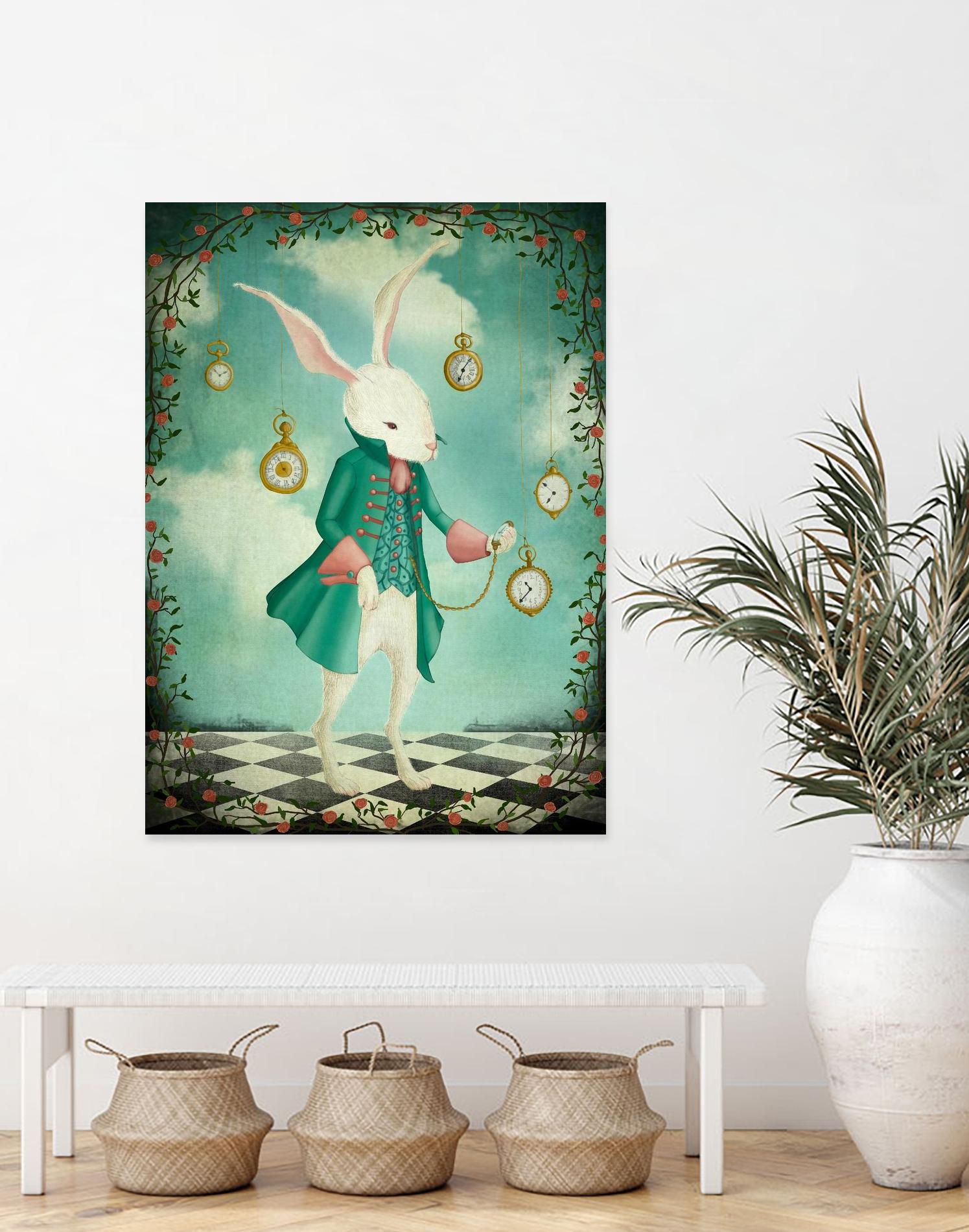 The White Rabbit by Maja Lindberg on GIANT ART - multicolor urban/pop surrealism; children