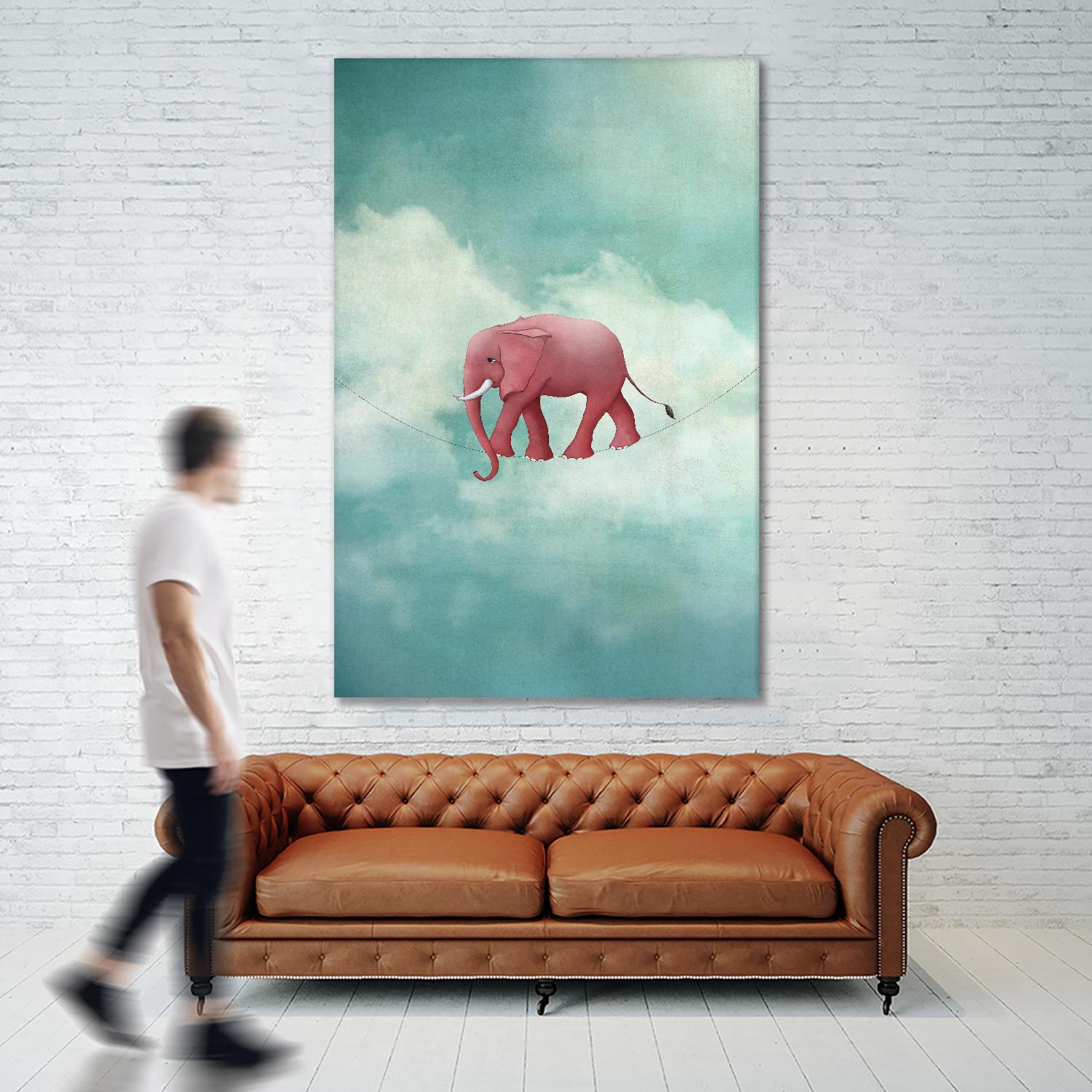 Walking on a Thin Line by Maja Lindberg on GIANT ART - multicolor urban/pop surrealism; children; animals