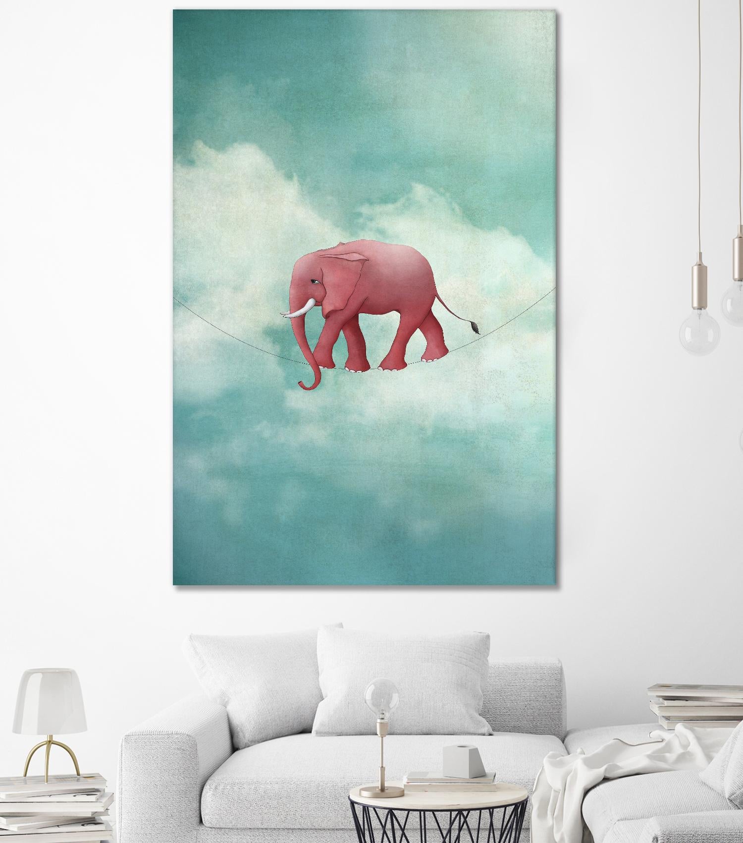 Walking on a Thin Line by Maja Lindberg on GIANT ART - multicolor urban/pop surrealism; children; animals