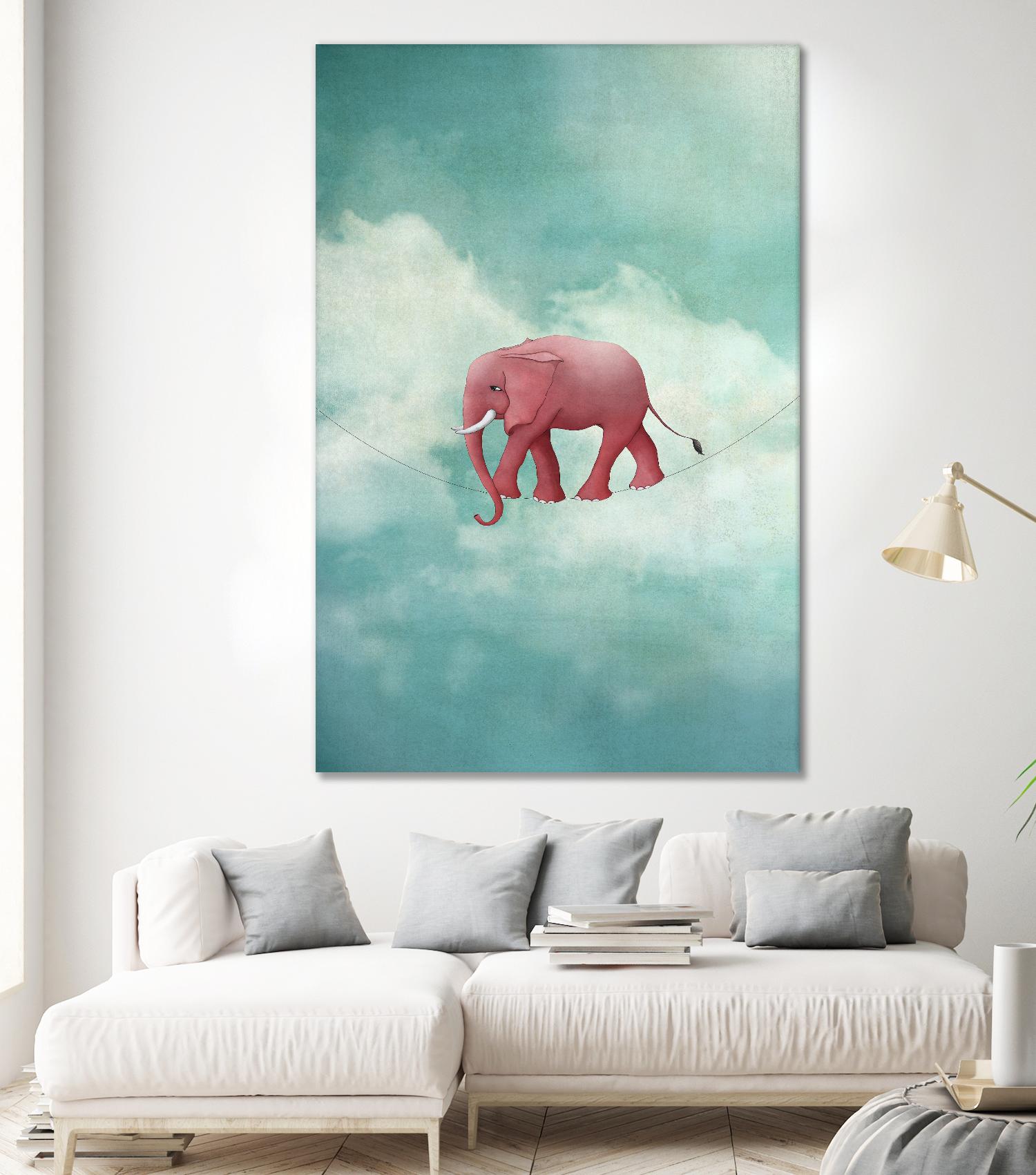 Walking on a Thin Line by Maja Lindberg on GIANT ART - multicolor urban/pop surrealism; children; animals