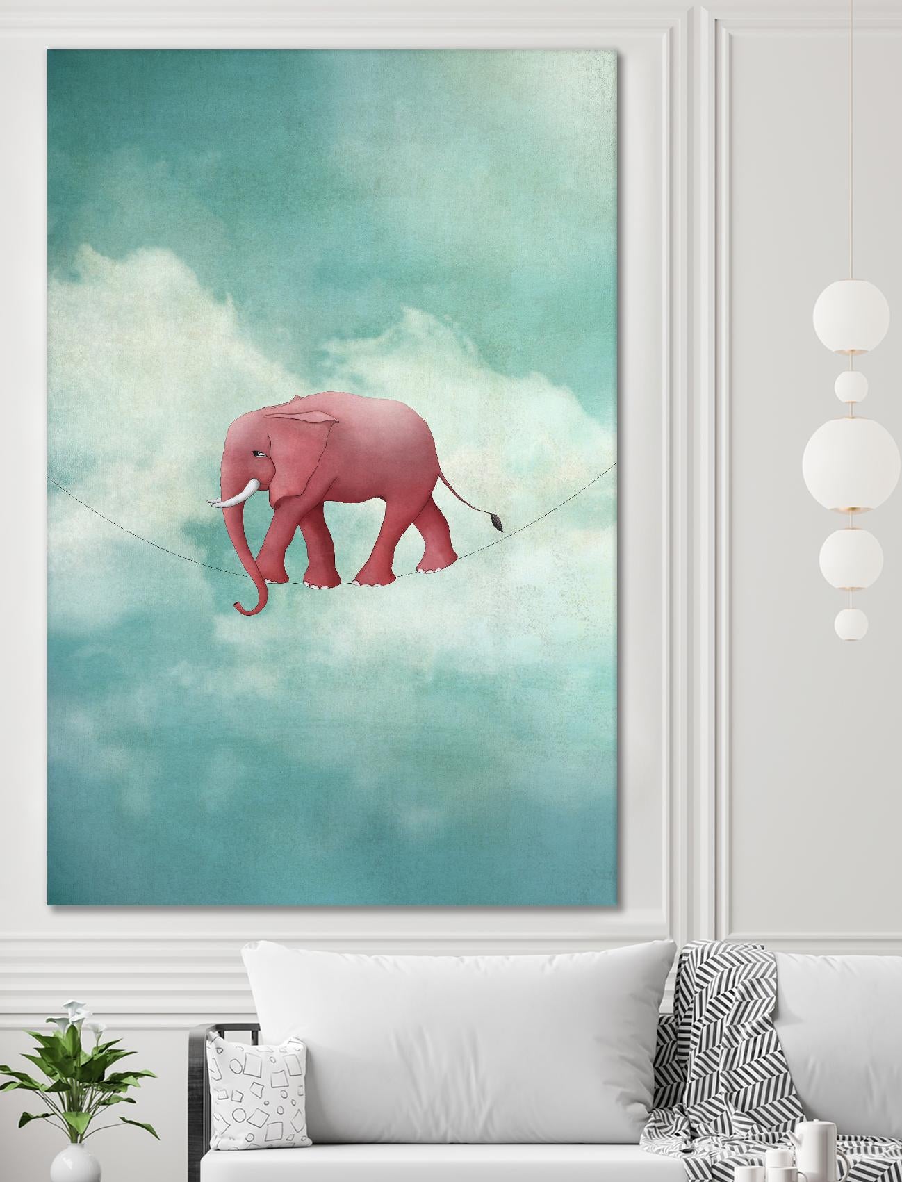 Walking on a Thin Line by Maja Lindberg on GIANT ART - multicolor urban/pop surrealism; children; animals