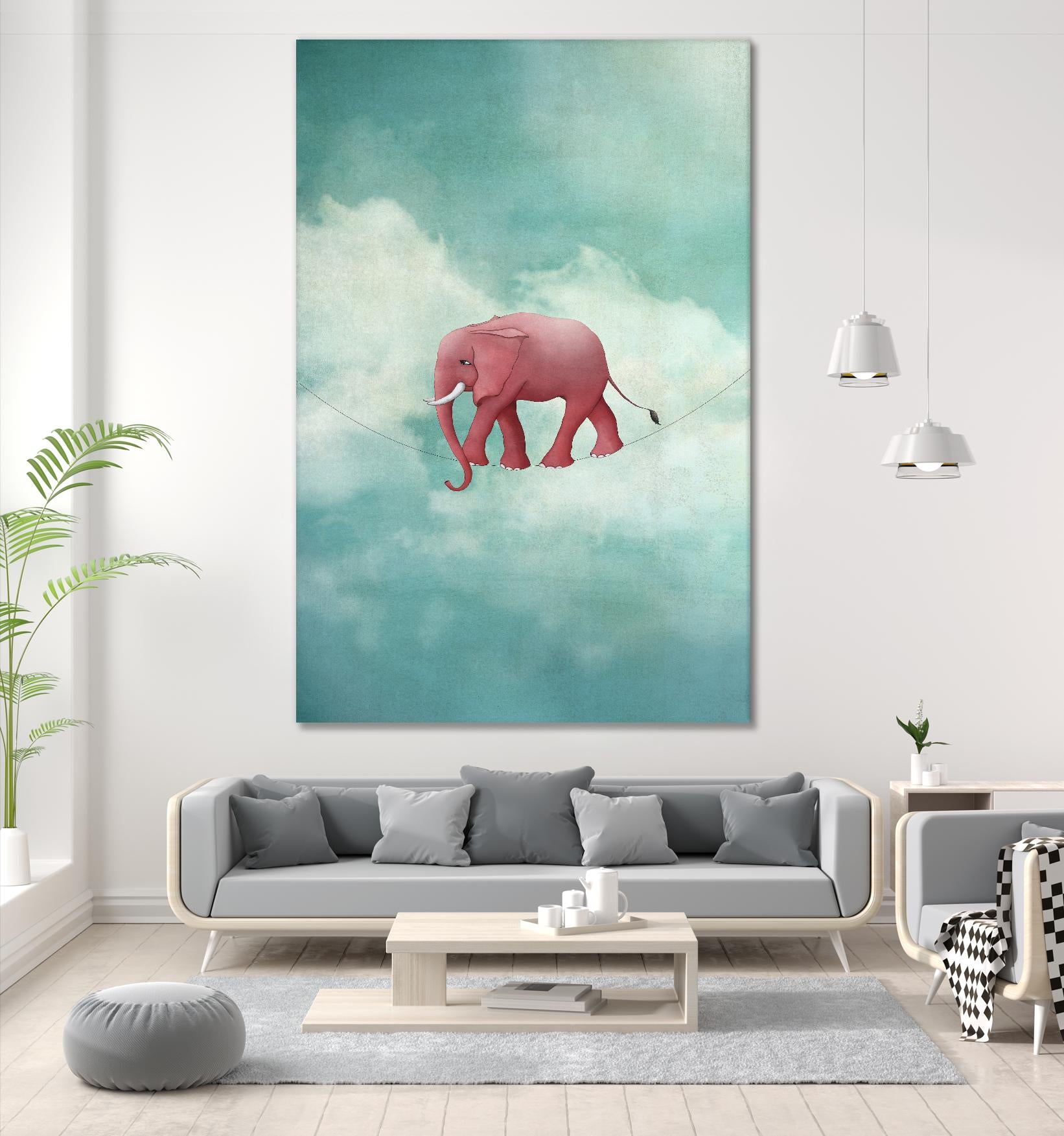 Walking on a Thin Line by Maja Lindberg on GIANT ART - multicolor urban/pop surrealism; children; animals