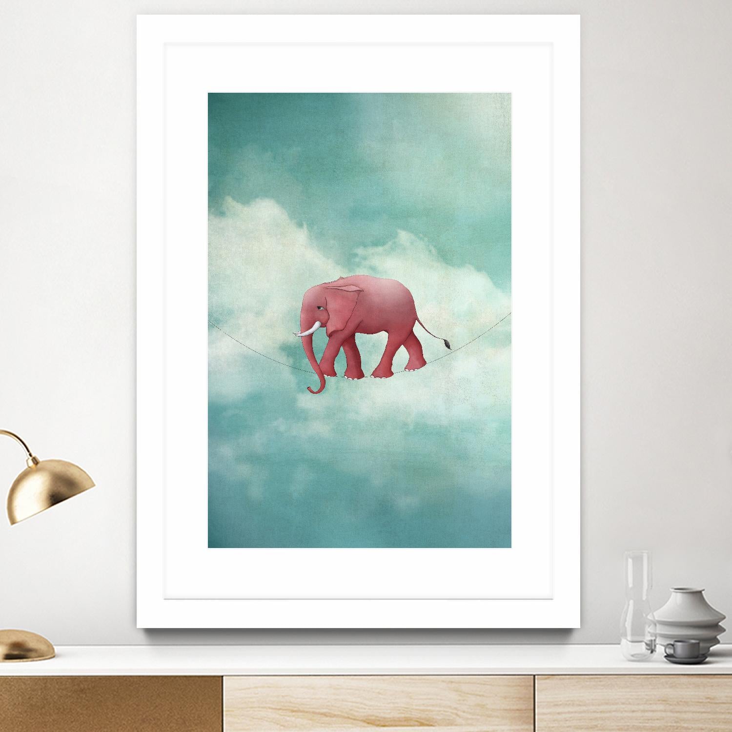 Walking on a Thin Line by Maja Lindberg on GIANT ART - multicolor urban/pop surrealism; children; animals