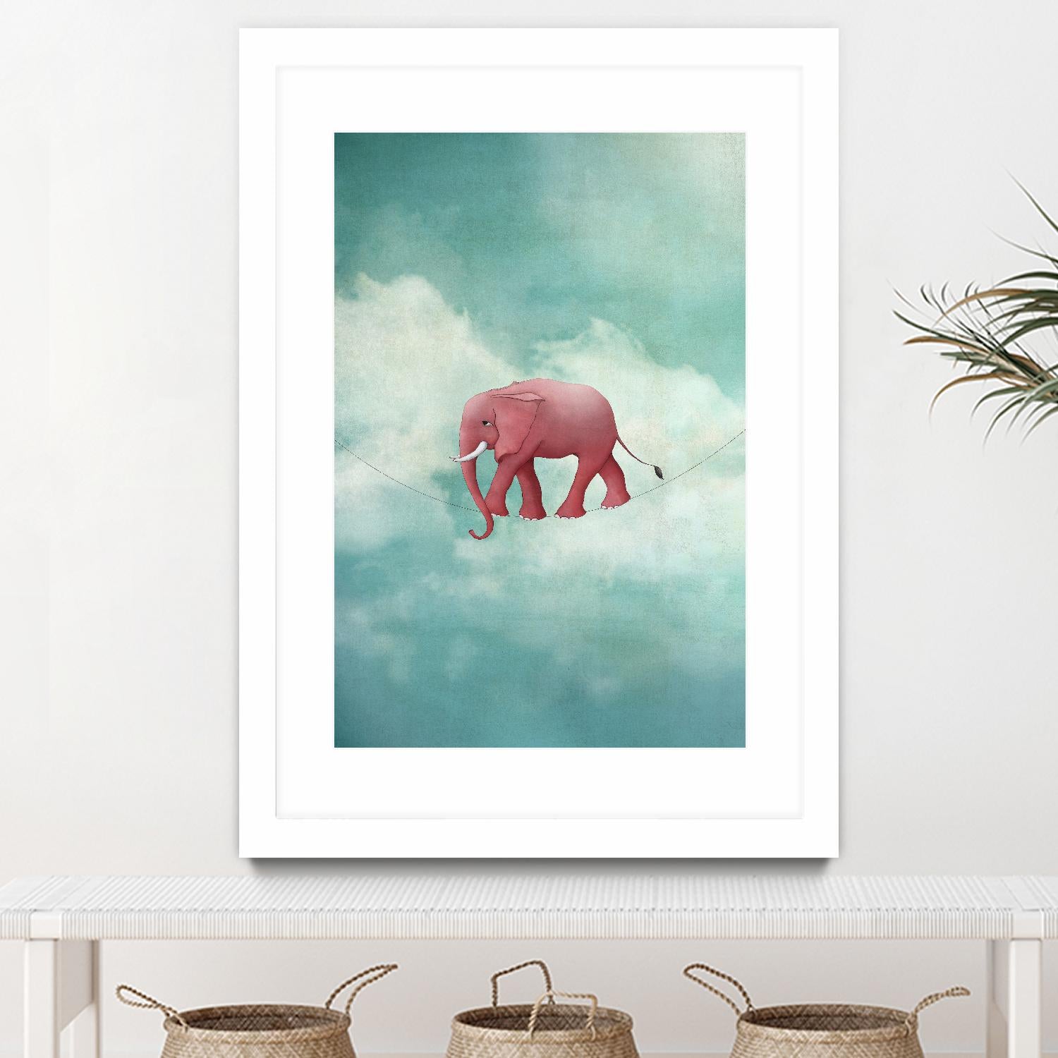 Walking on a Thin Line by Maja Lindberg on GIANT ART - multicolor urban/pop surrealism; children; animals