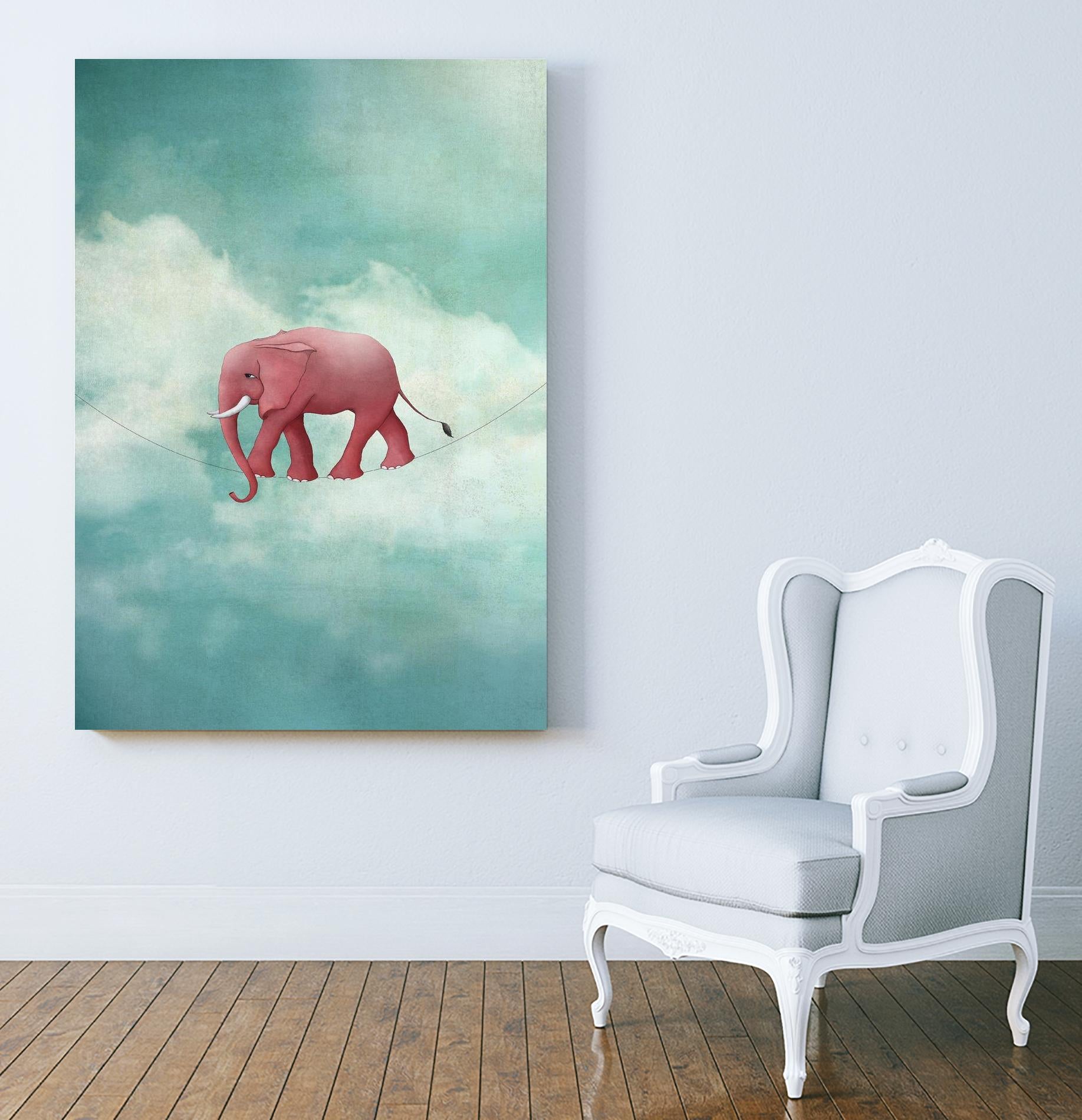 Walking on a Thin Line by Maja Lindberg on GIANT ART - multicolor urban/pop surrealism; children; animals