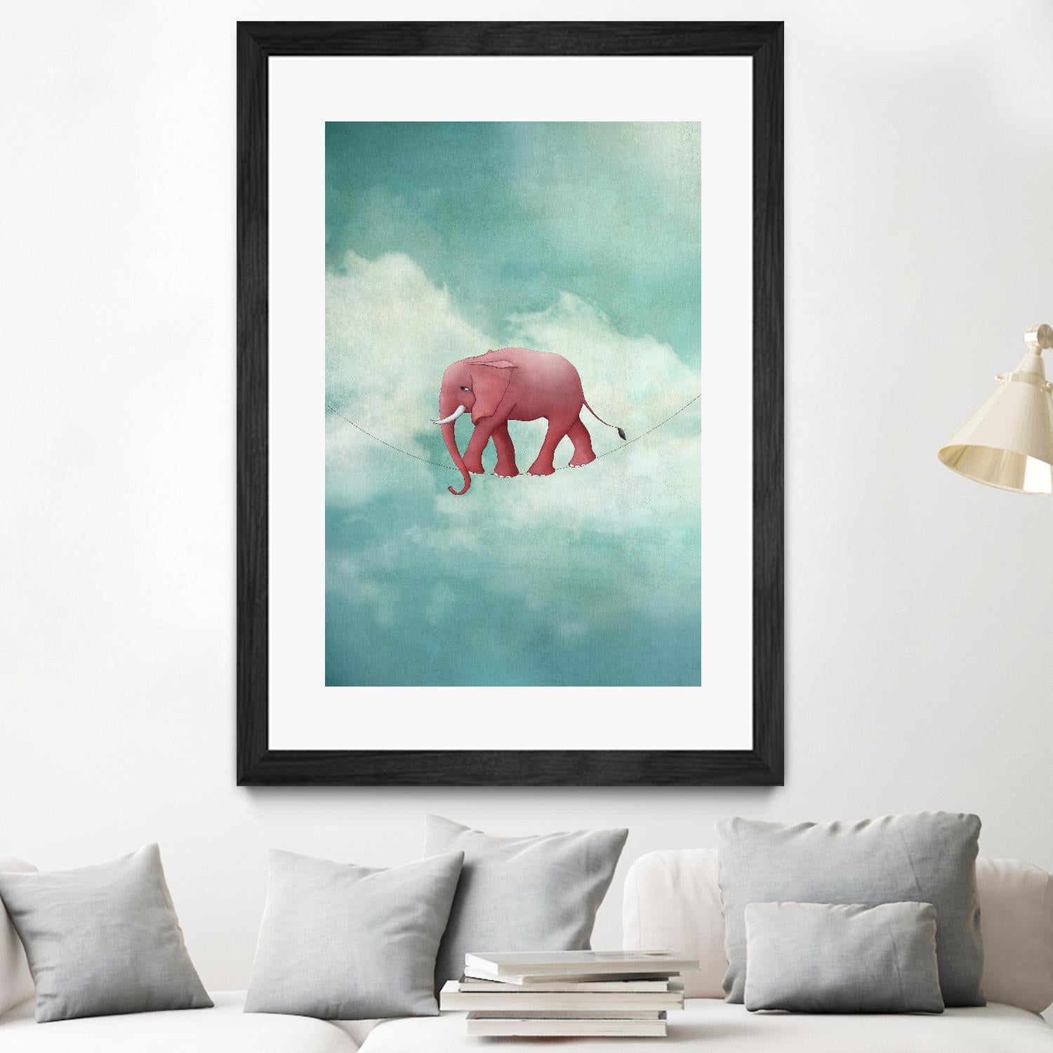 Walking on a Thin Line by Maja Lindberg on GIANT ART - multicolor urban/pop surrealism; children; animals