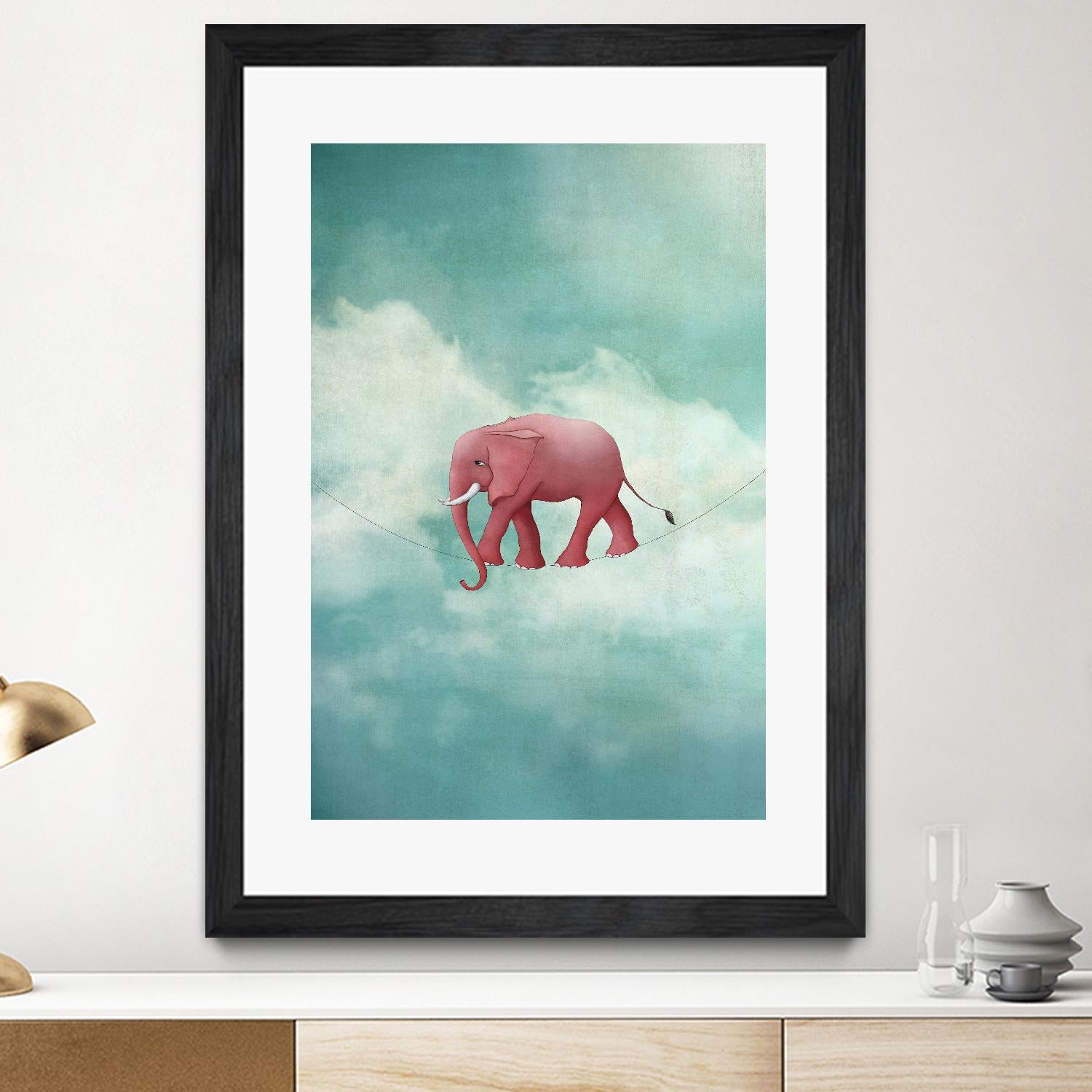 Walking on a Thin Line by Maja Lindberg on GIANT ART - multicolor urban/pop surrealism; children; animals