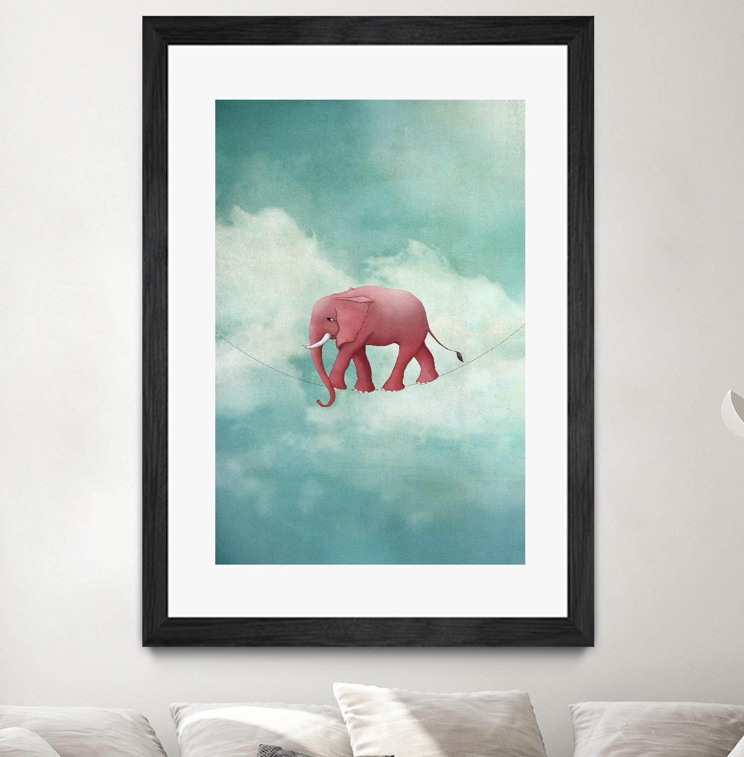 Walking on a Thin Line by Maja Lindberg on GIANT ART - multicolor urban/pop surrealism; children; animals