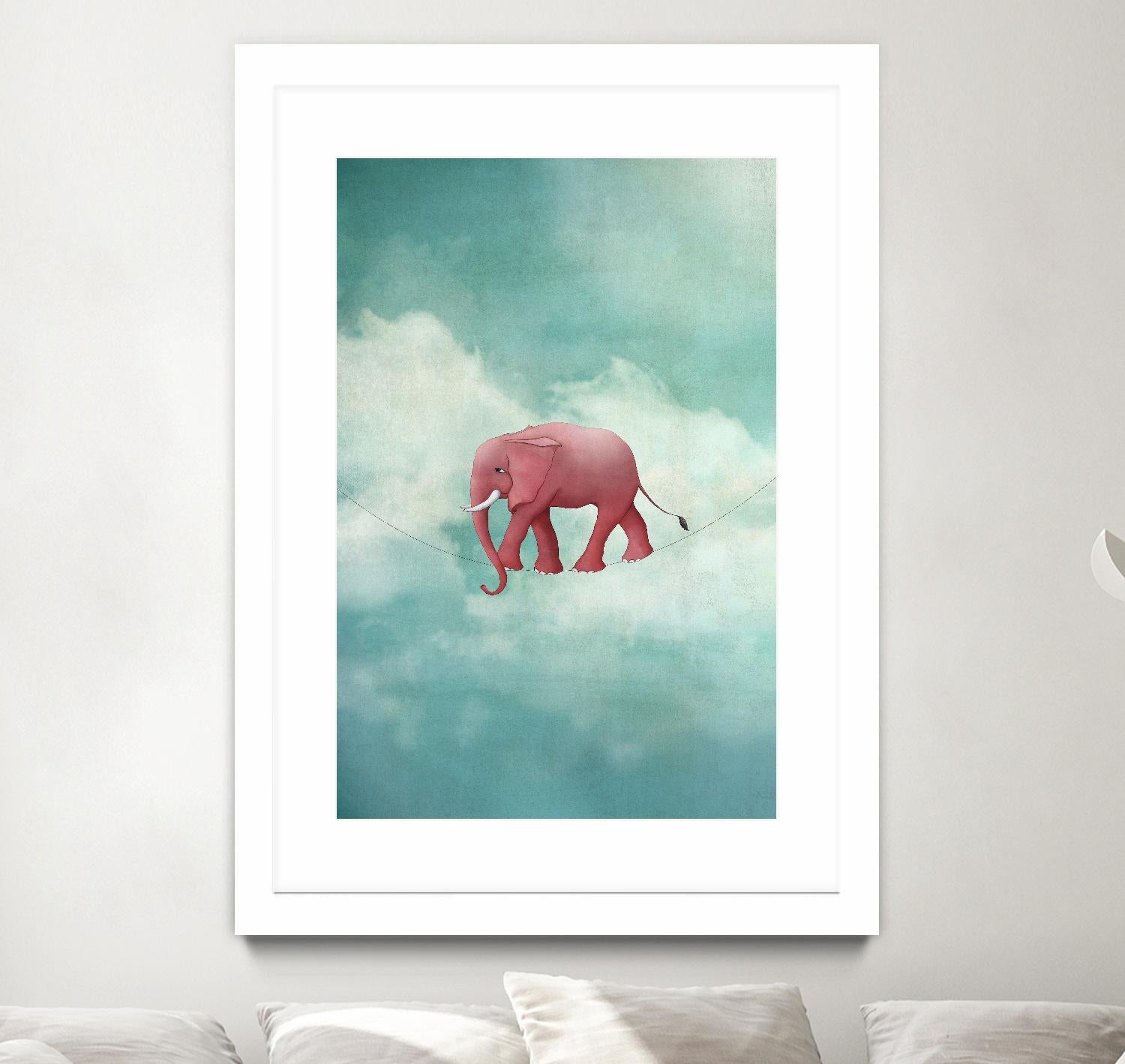 Walking on a Thin Line by Maja Lindberg on GIANT ART - multicolor urban/pop surrealism; children; animals