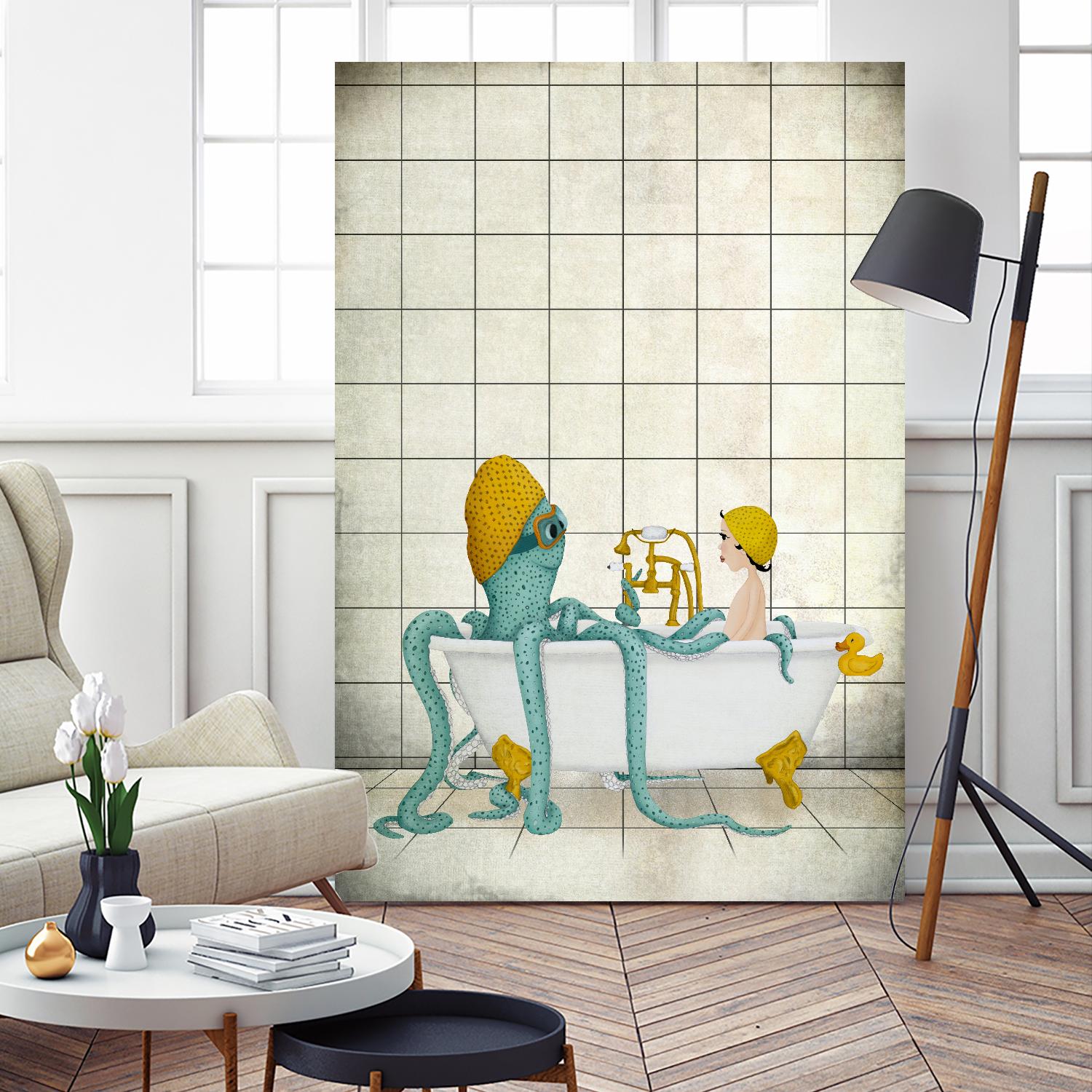 Bath Time by Maja Lindberg on GIANT ART - multicolor urban/pop surrealism; children