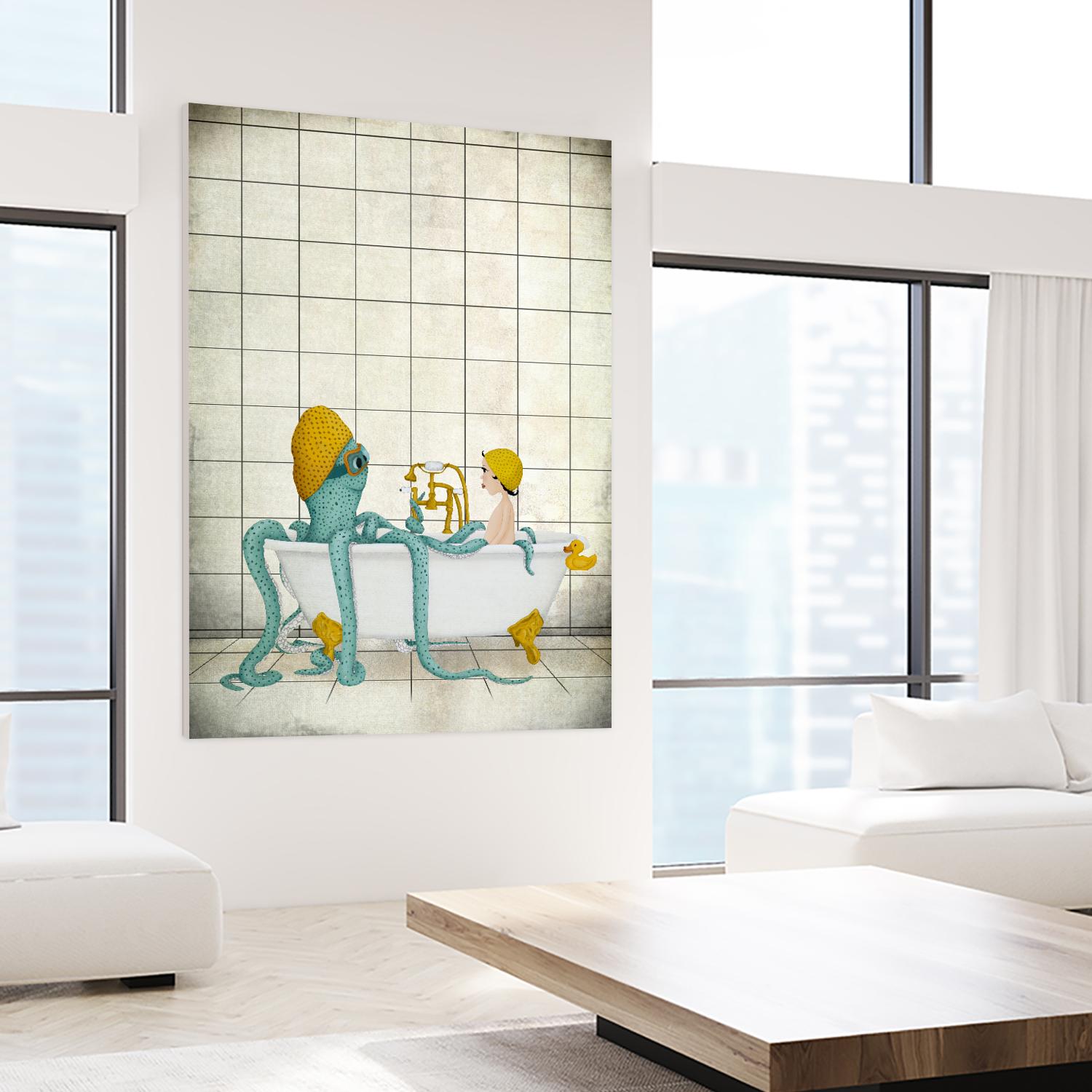 Bath Time by Maja Lindberg on GIANT ART - multicolor urban/pop surrealism; children