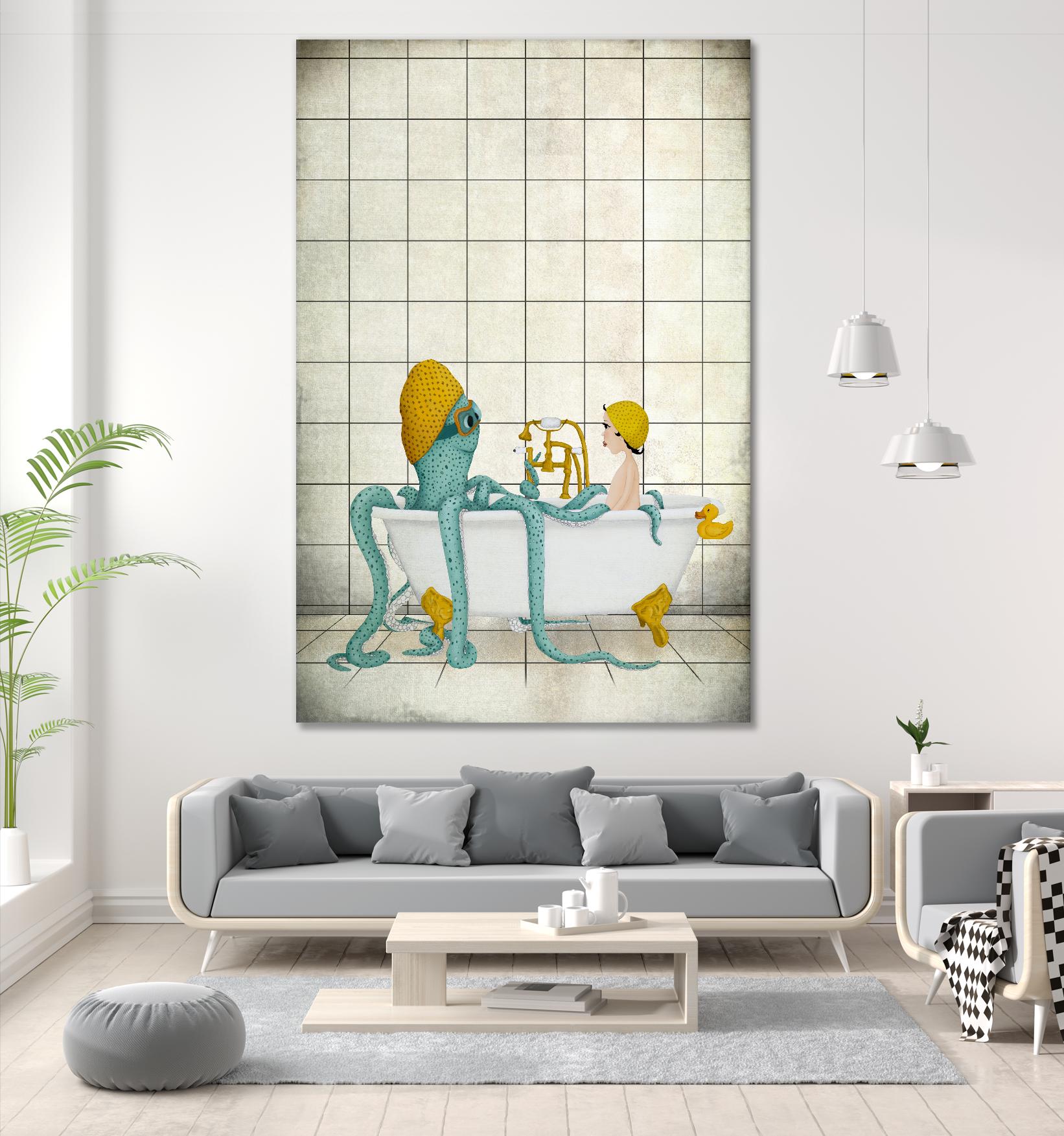 Bath Time by Maja Lindberg on GIANT ART - multicolor urban/pop surrealism; children