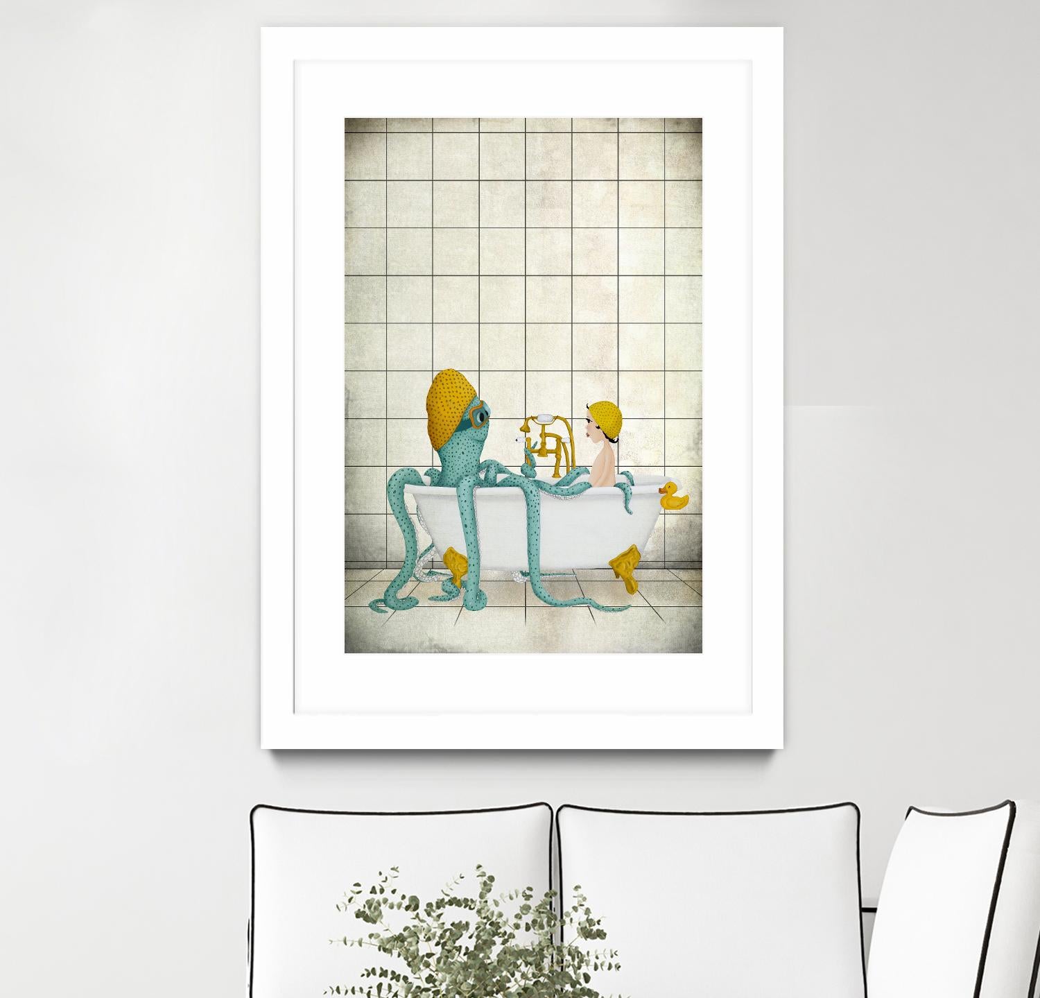 Bath Time by Maja Lindberg on GIANT ART - multicolor urban/pop surrealism; children