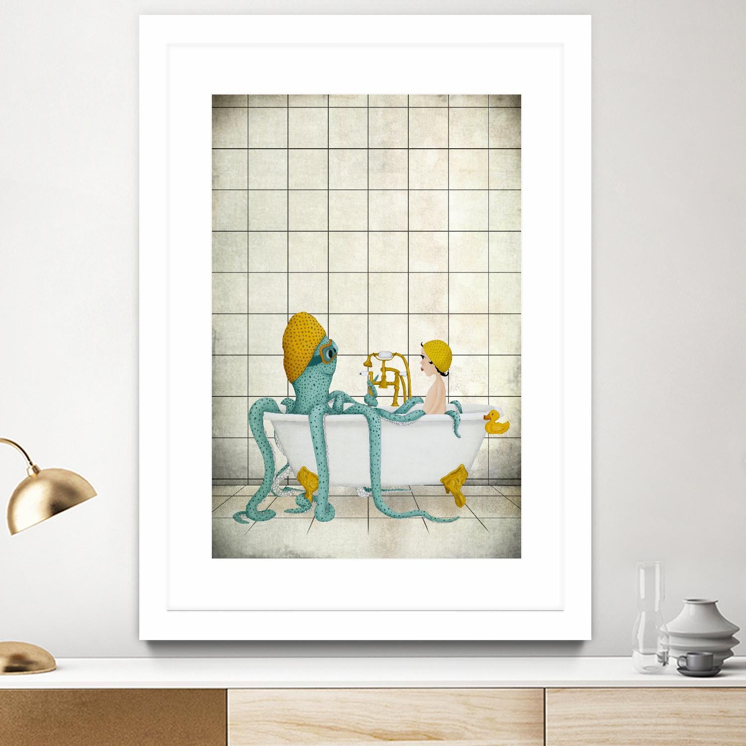 Bath Time by Maja Lindberg on GIANT ART - multicolor urban/pop surrealism; children