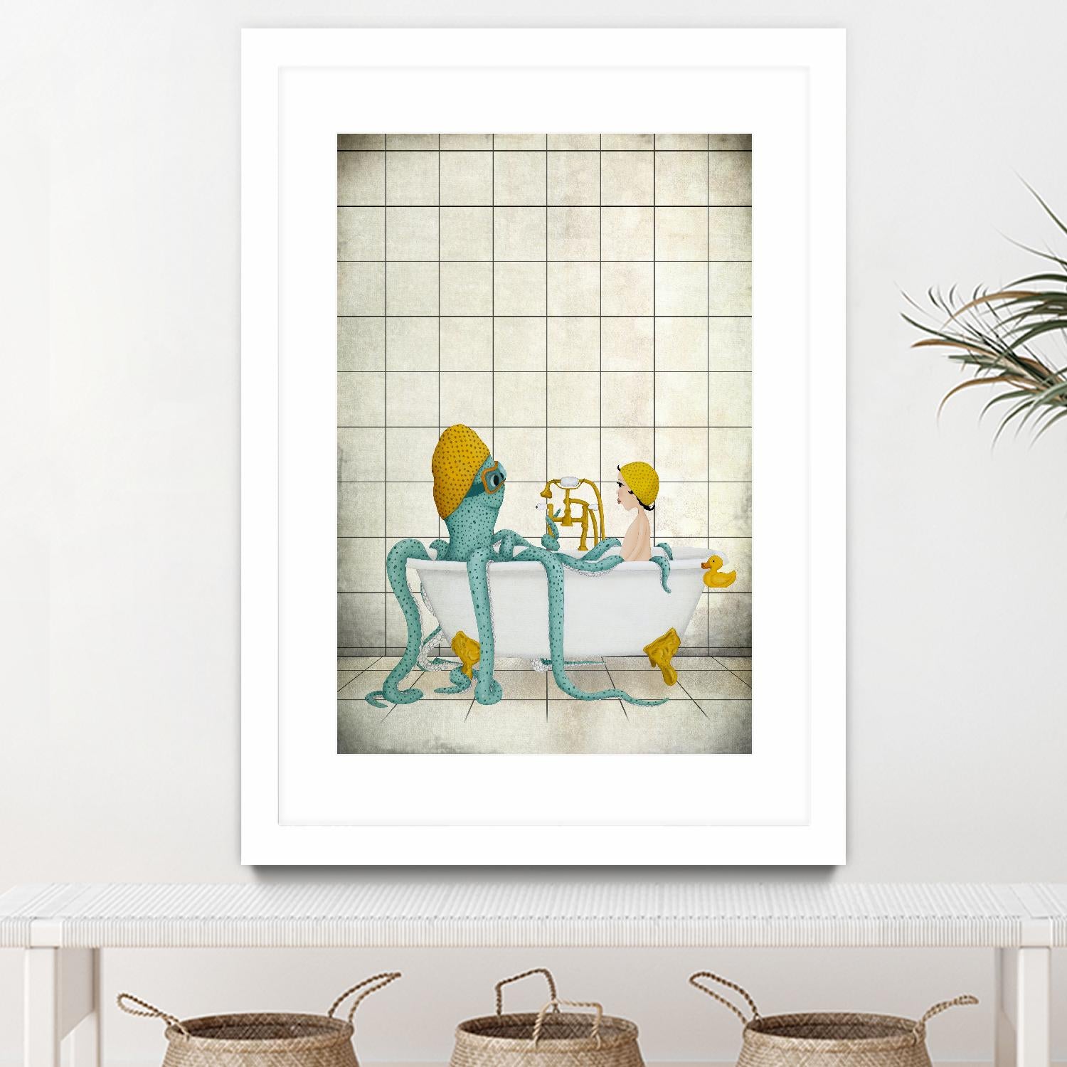 Bath Time by Maja Lindberg on GIANT ART - multicolor urban/pop surrealism; children