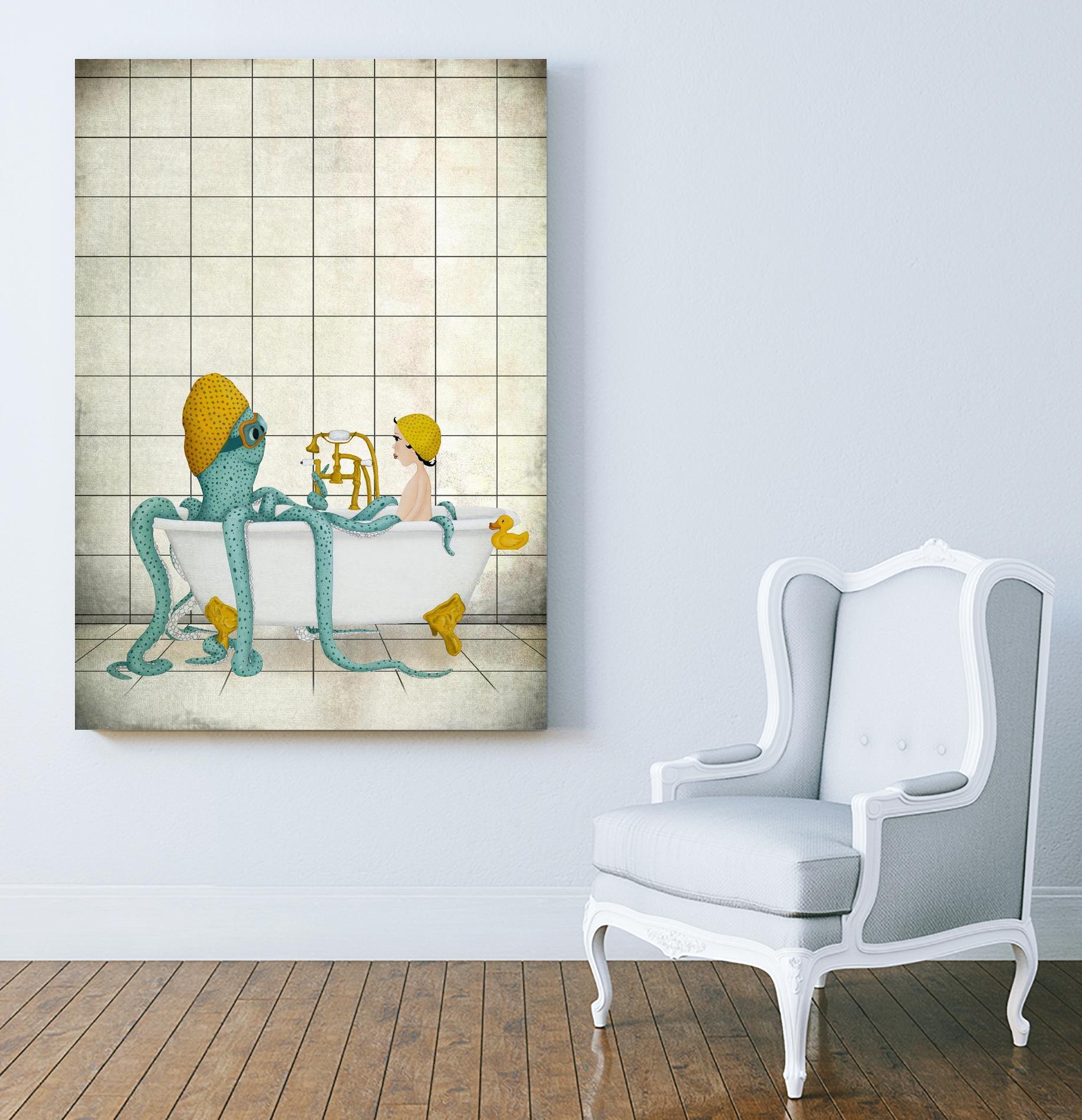 Bath Time by Maja Lindberg on GIANT ART - multicolor urban/pop surrealism; children