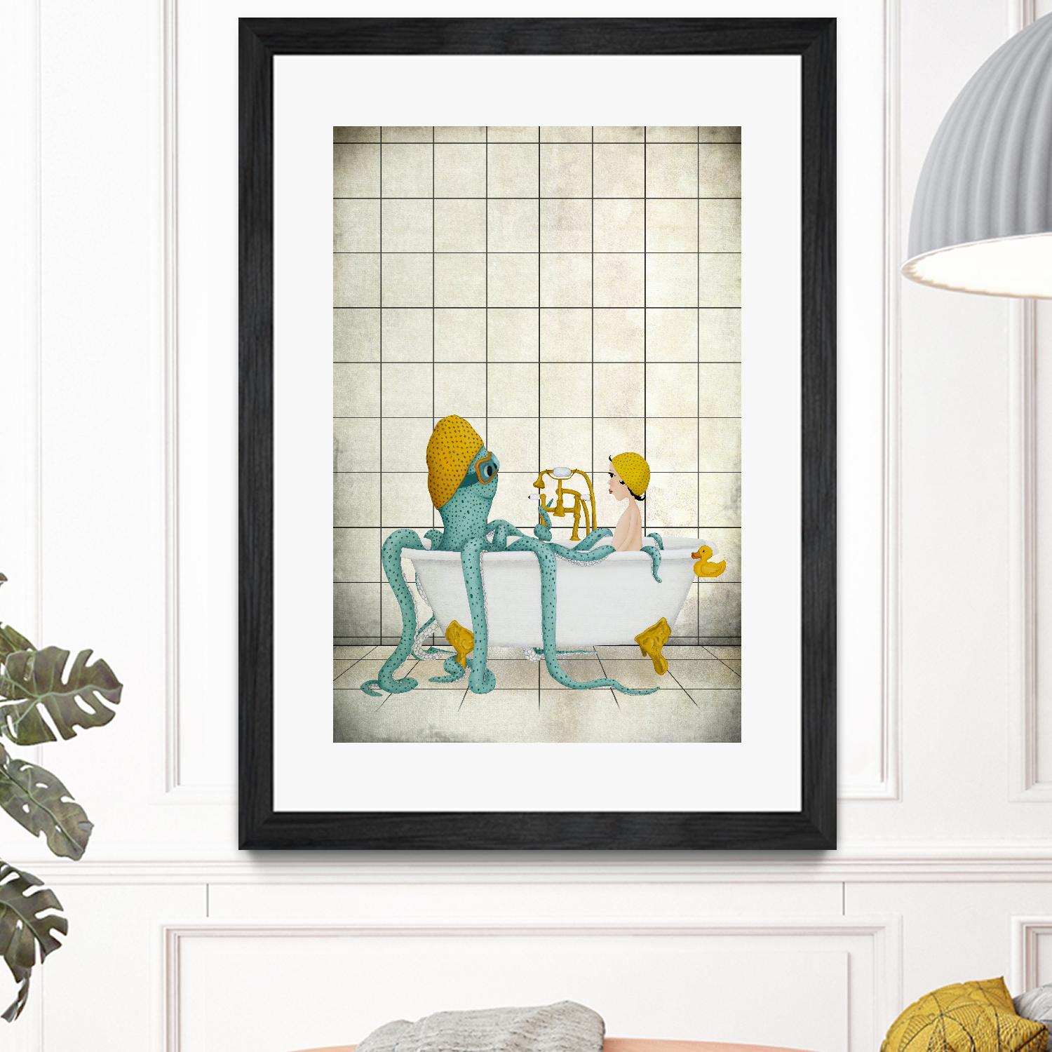 Bath Time by Maja Lindberg on GIANT ART - multicolor urban/pop surrealism; children