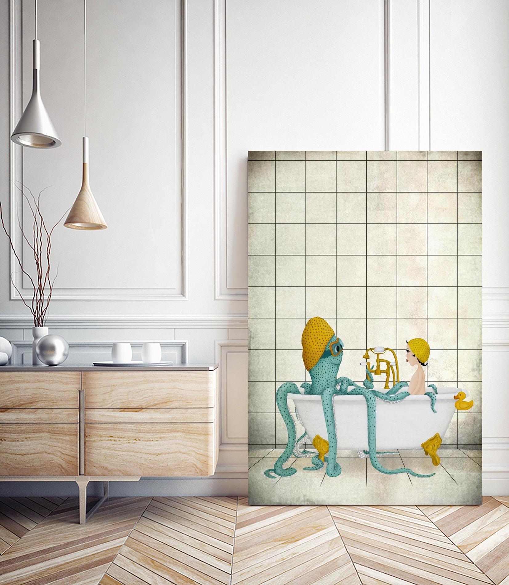 Bath Time by Maja Lindberg on GIANT ART - multicolor urban/pop surrealism; children
