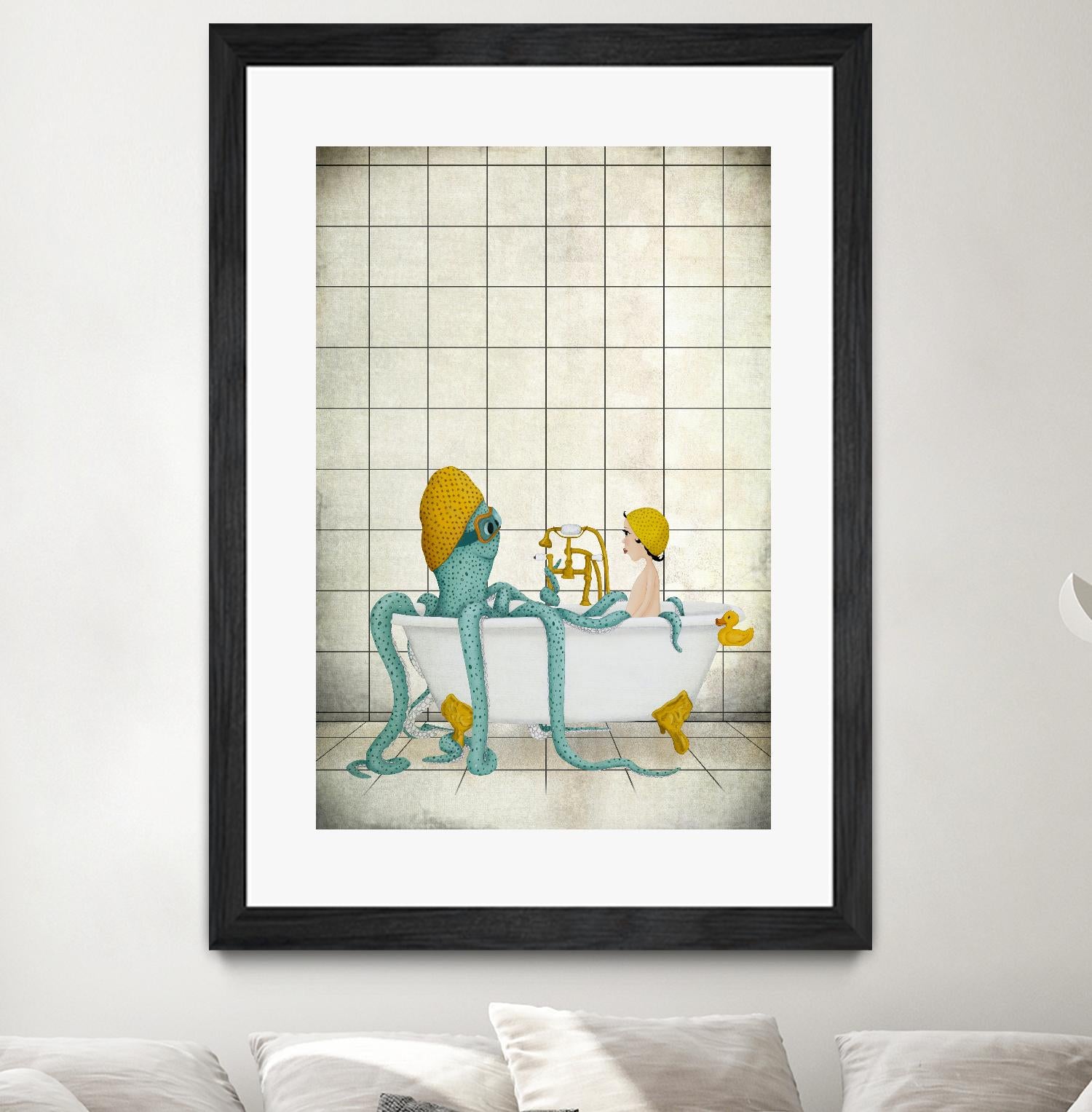 Bath Time by Maja Lindberg on GIANT ART - multicolor urban/pop surrealism; children