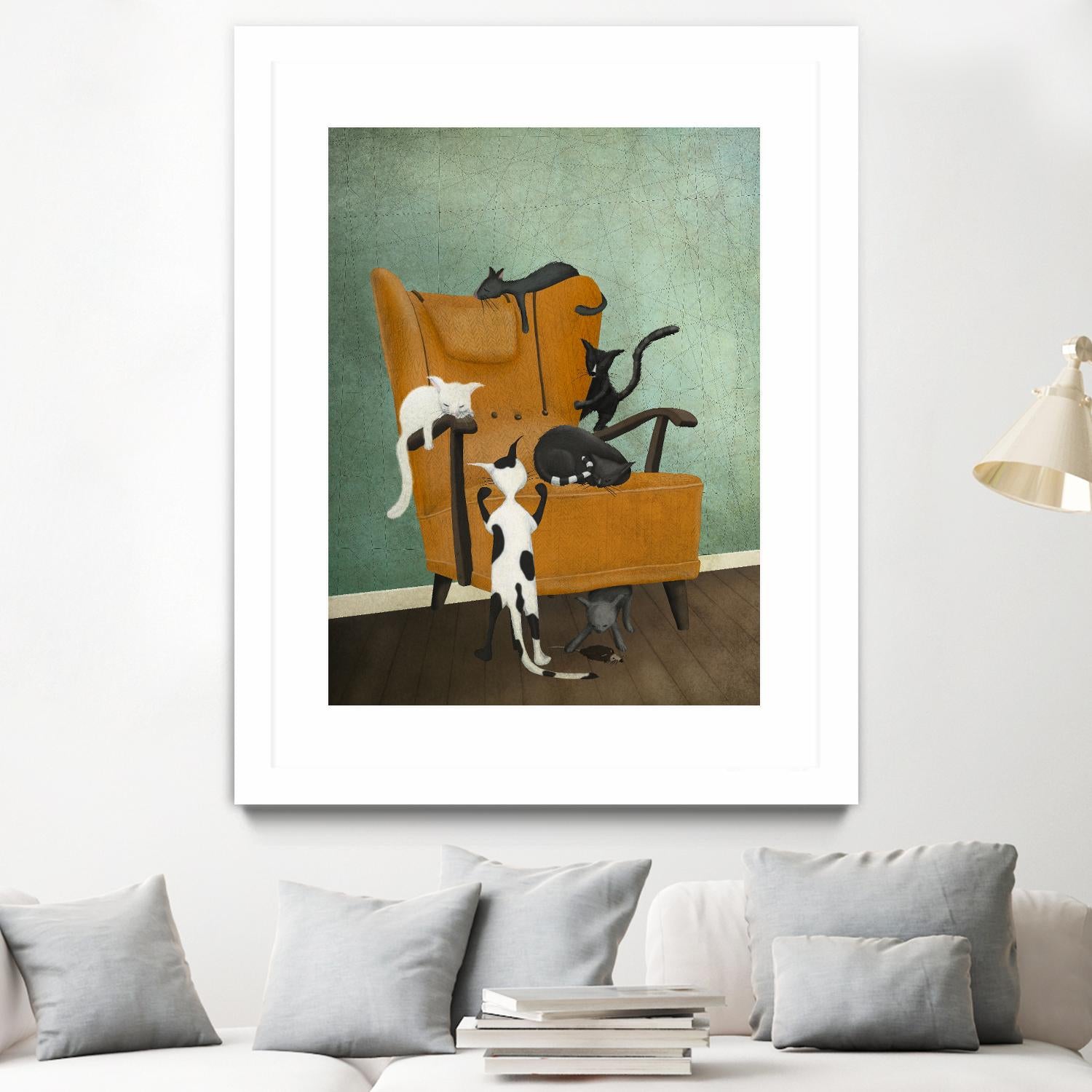 Catlife by Maja Lindberg on GIANT ART - multicolor urban/pop surrealism; animals; children