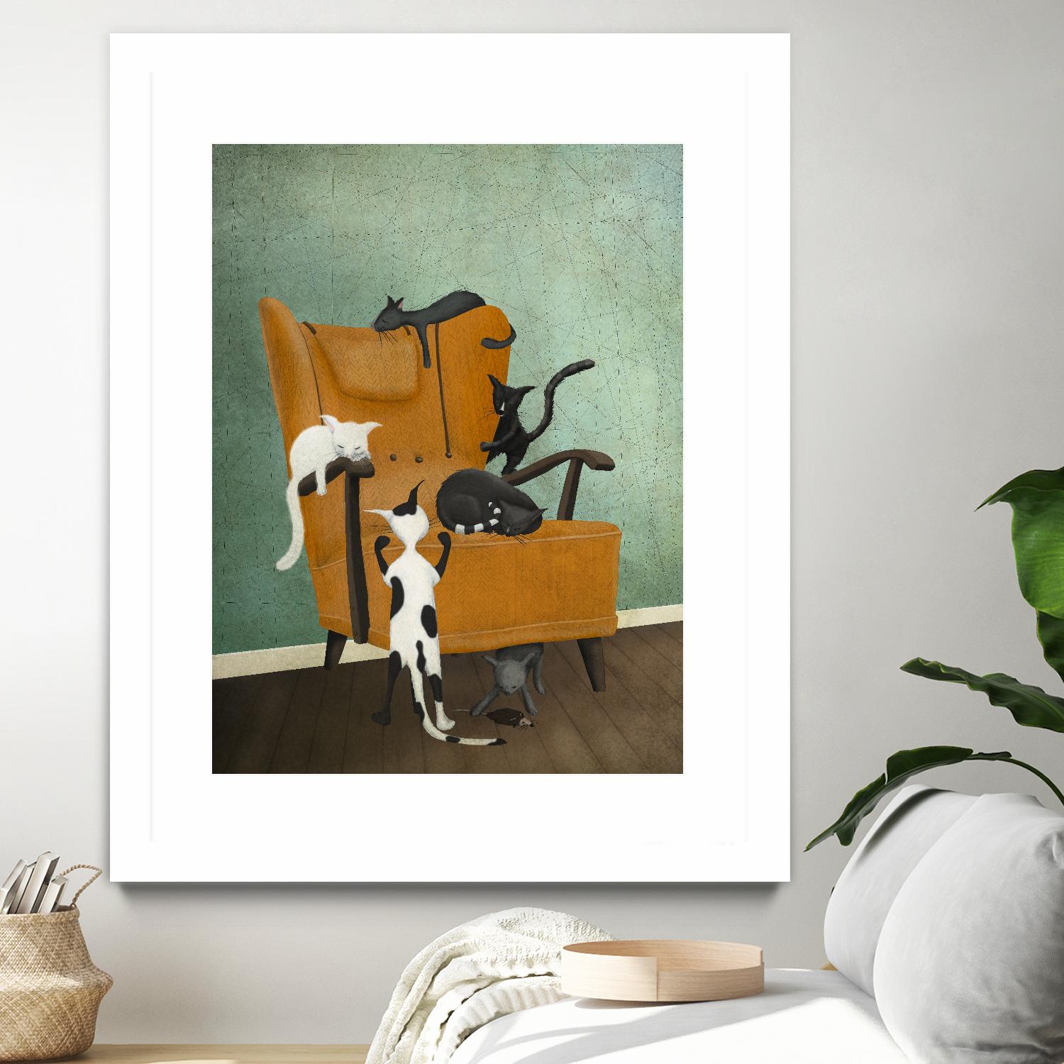 Catlife by Maja Lindberg on GIANT ART - multicolor urban/pop surrealism; animals; children