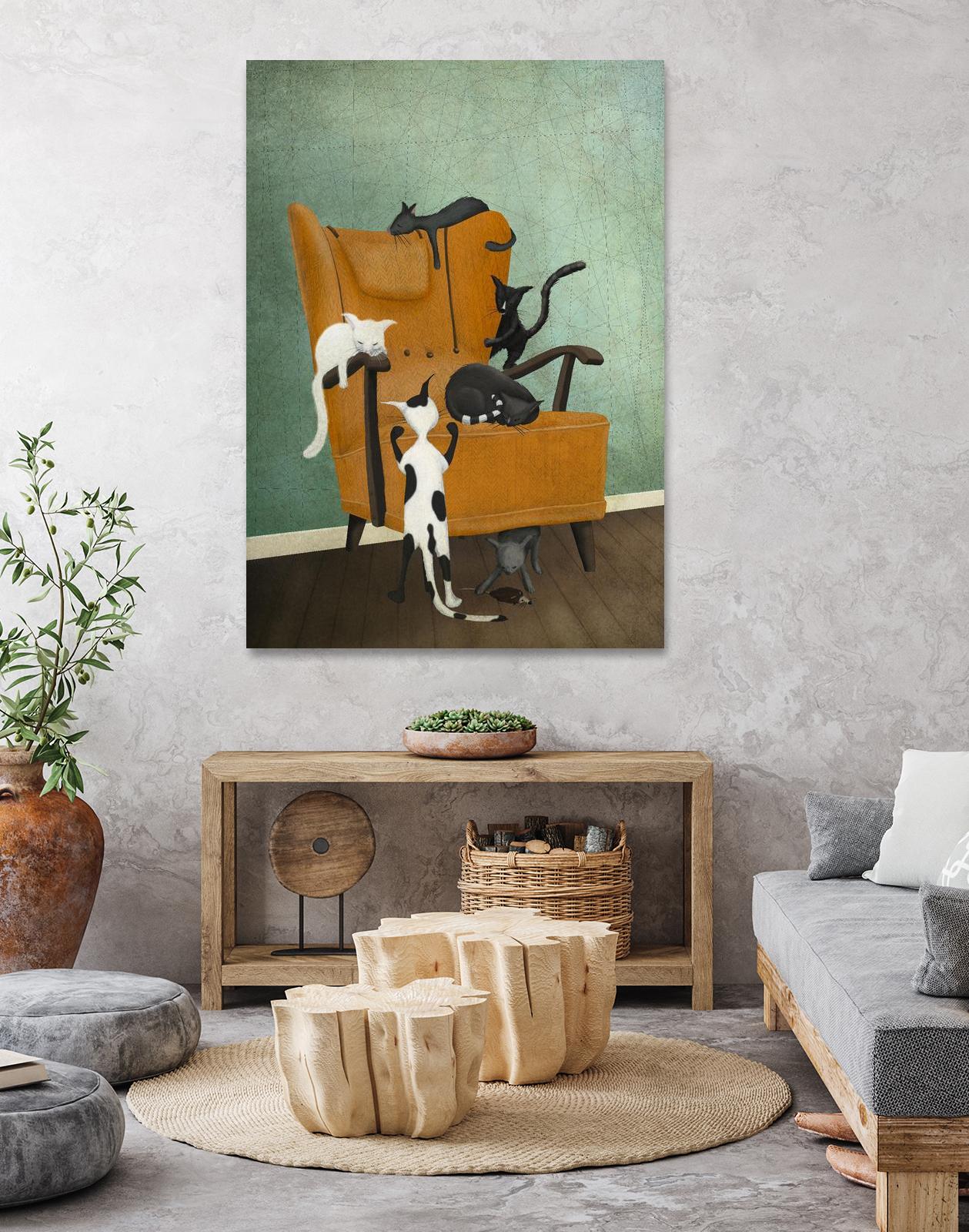 Catlife by Maja Lindberg on GIANT ART - multicolor urban/pop surrealism; animals; children