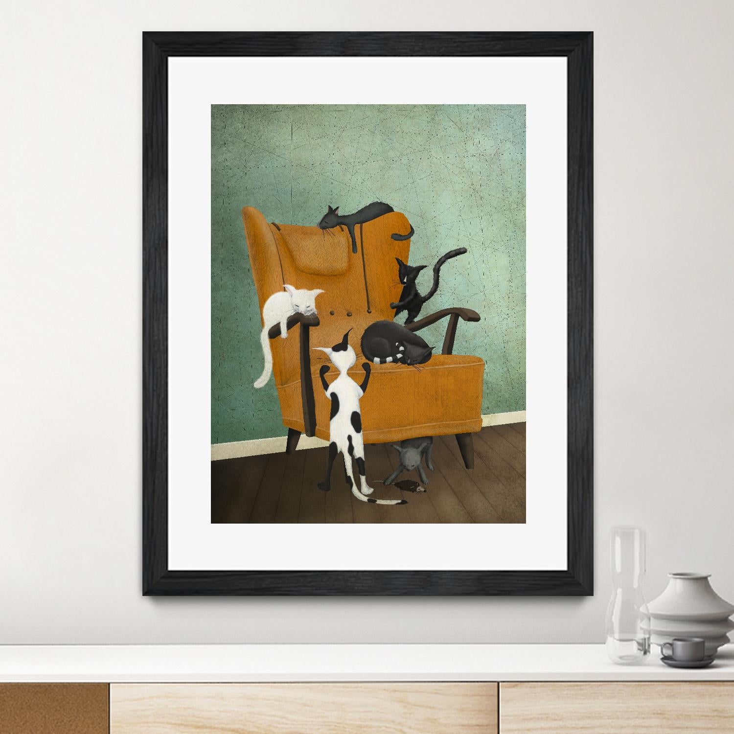 Catlife by Maja Lindberg on GIANT ART - multicolor urban/pop surrealism; animals; children