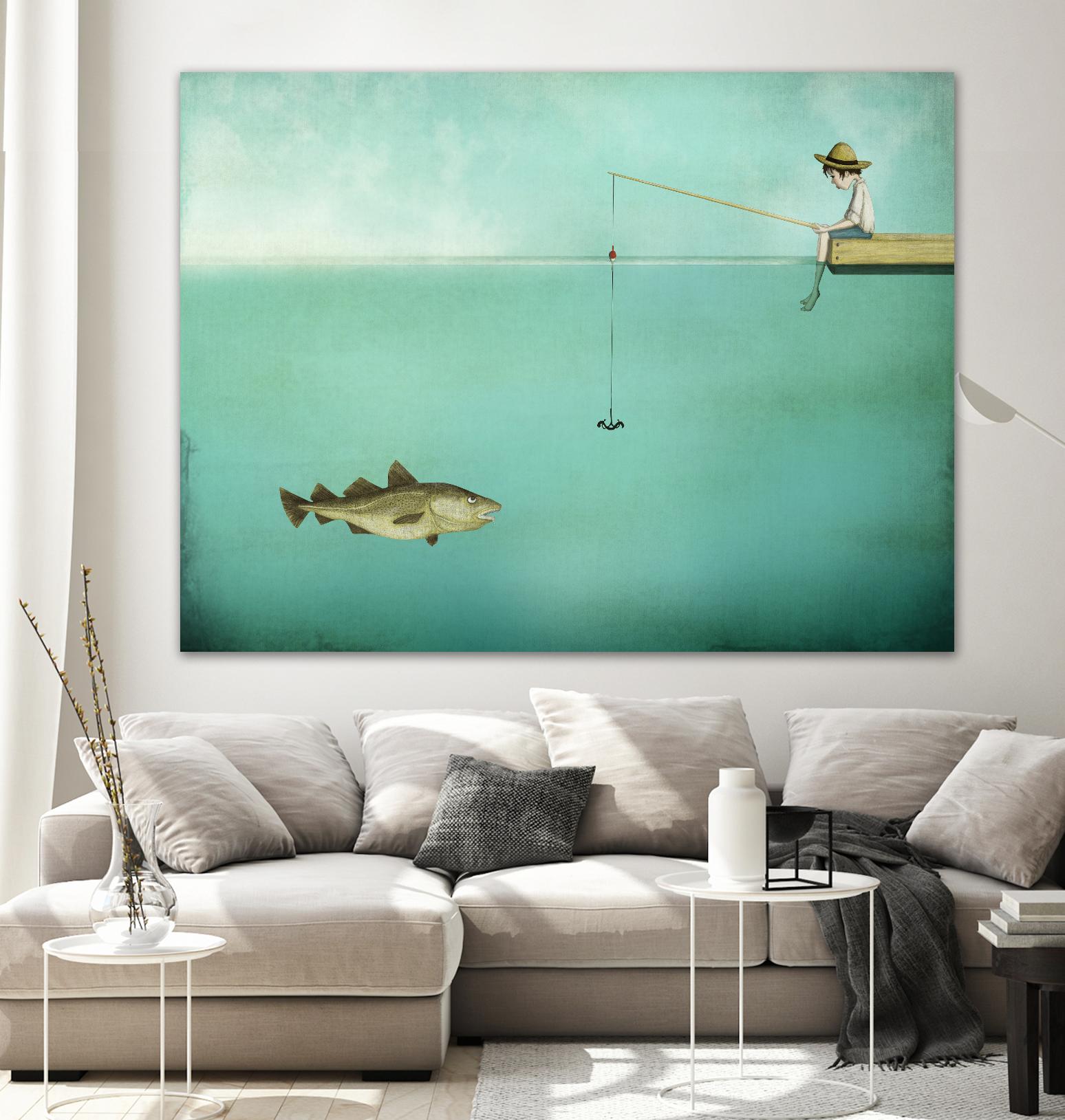 Fish by Maja Lindberg on GIANT ART - multicolor urban/pop surrealism; children