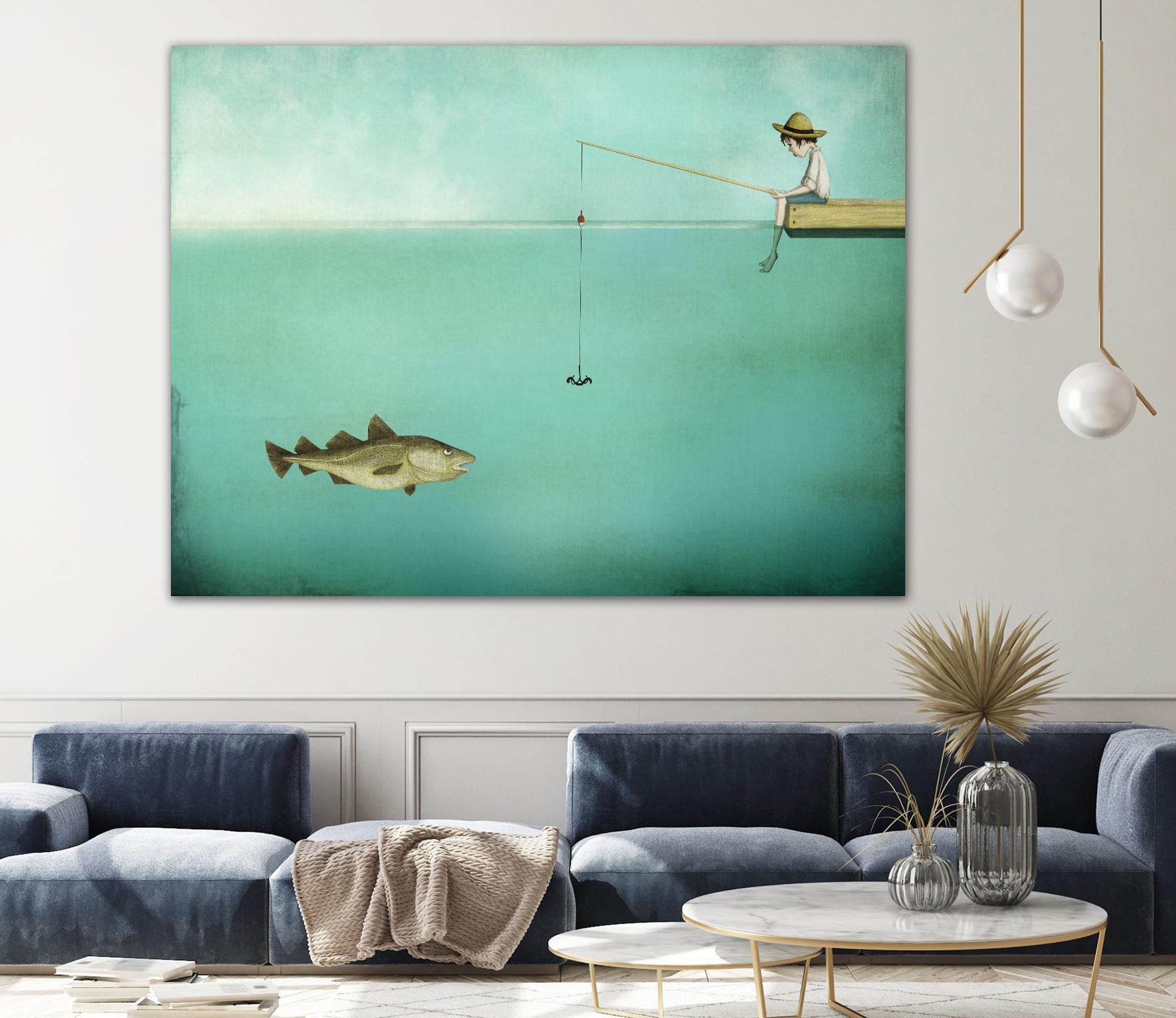 Fish by Maja Lindberg on GIANT ART - multicolor urban/pop surrealism; children