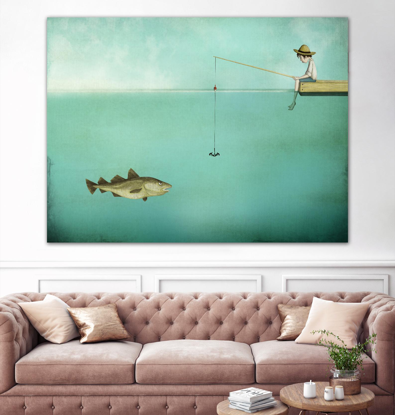 Fish by Maja Lindberg on GIANT ART - multicolor urban/pop surrealism; children