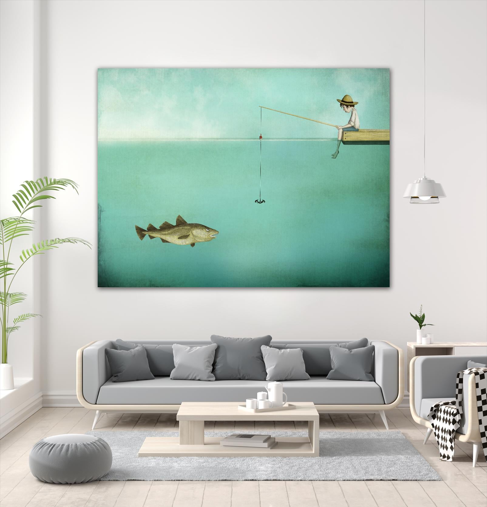 Fish by Maja Lindberg on GIANT ART - multicolor urban/pop surrealism; children