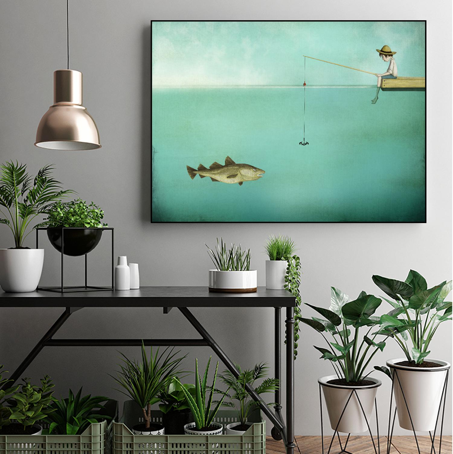 Fish by Maja Lindberg on GIANT ART - multicolor urban/pop surrealism; children