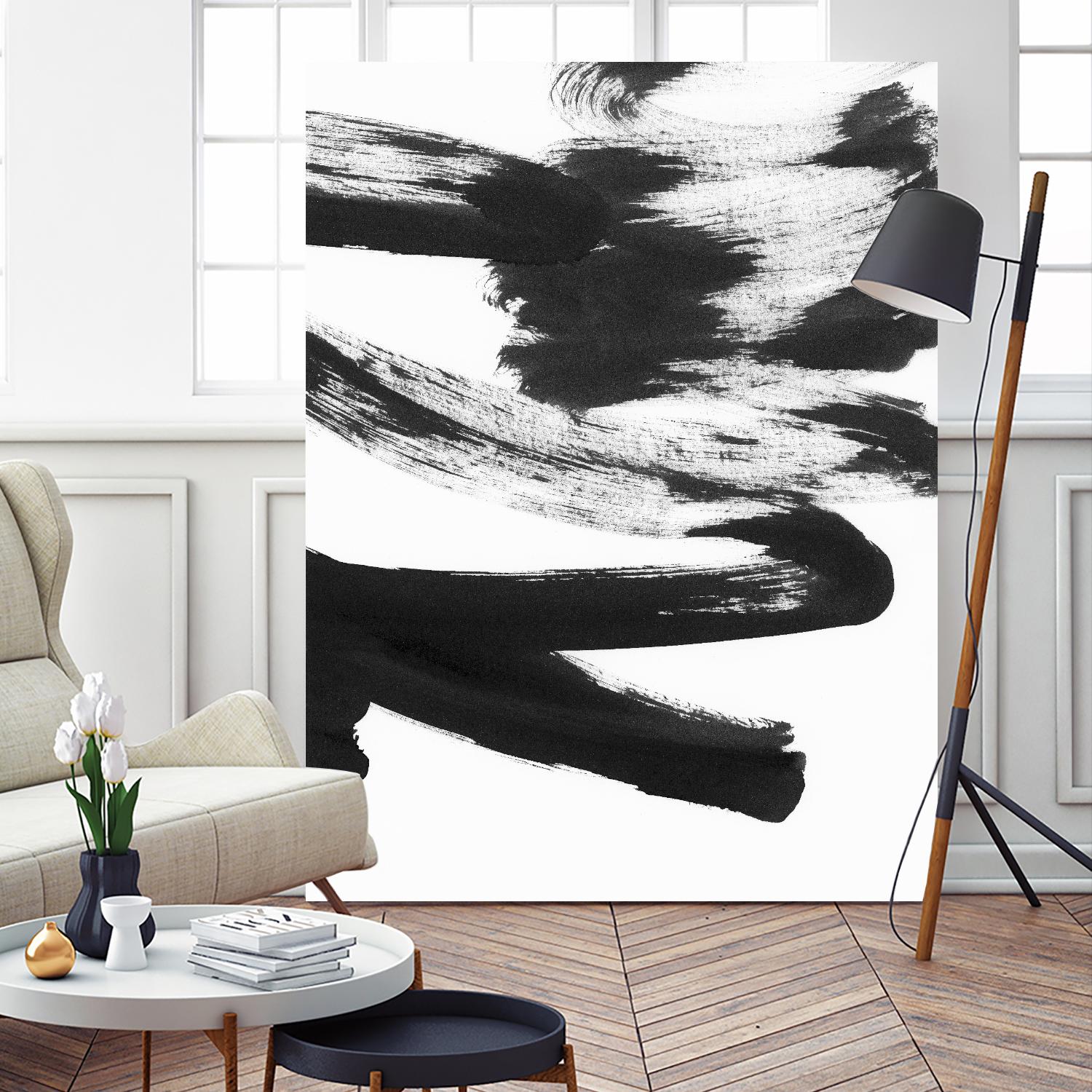 Black and White Strokes 5 by Iris Lehnhardt on GIANT ART - multicolor abstracts; contemporary