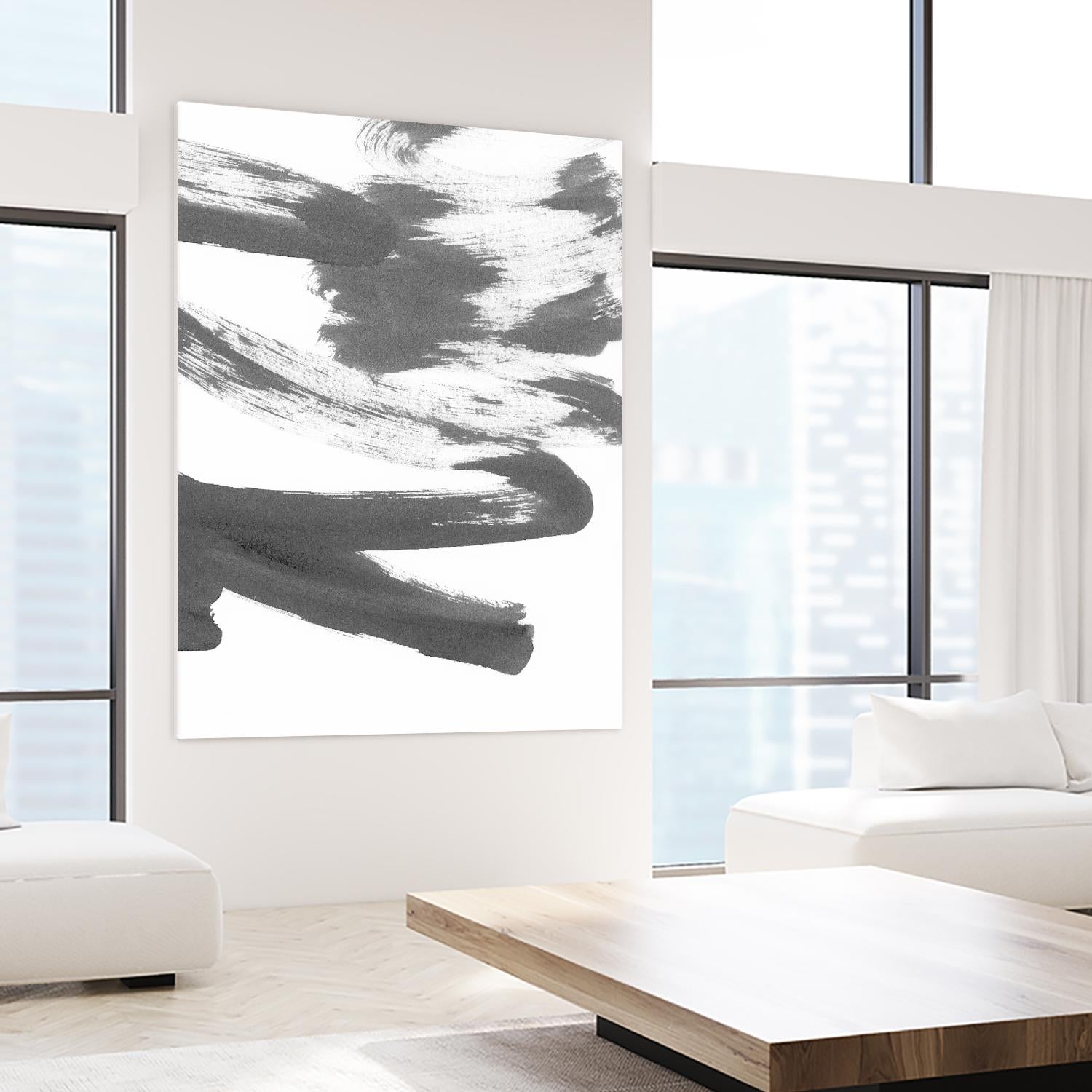 Black and White Strokes 5 by Iris Lehnhardt on GIANT ART - multicolor abstracts; contemporary