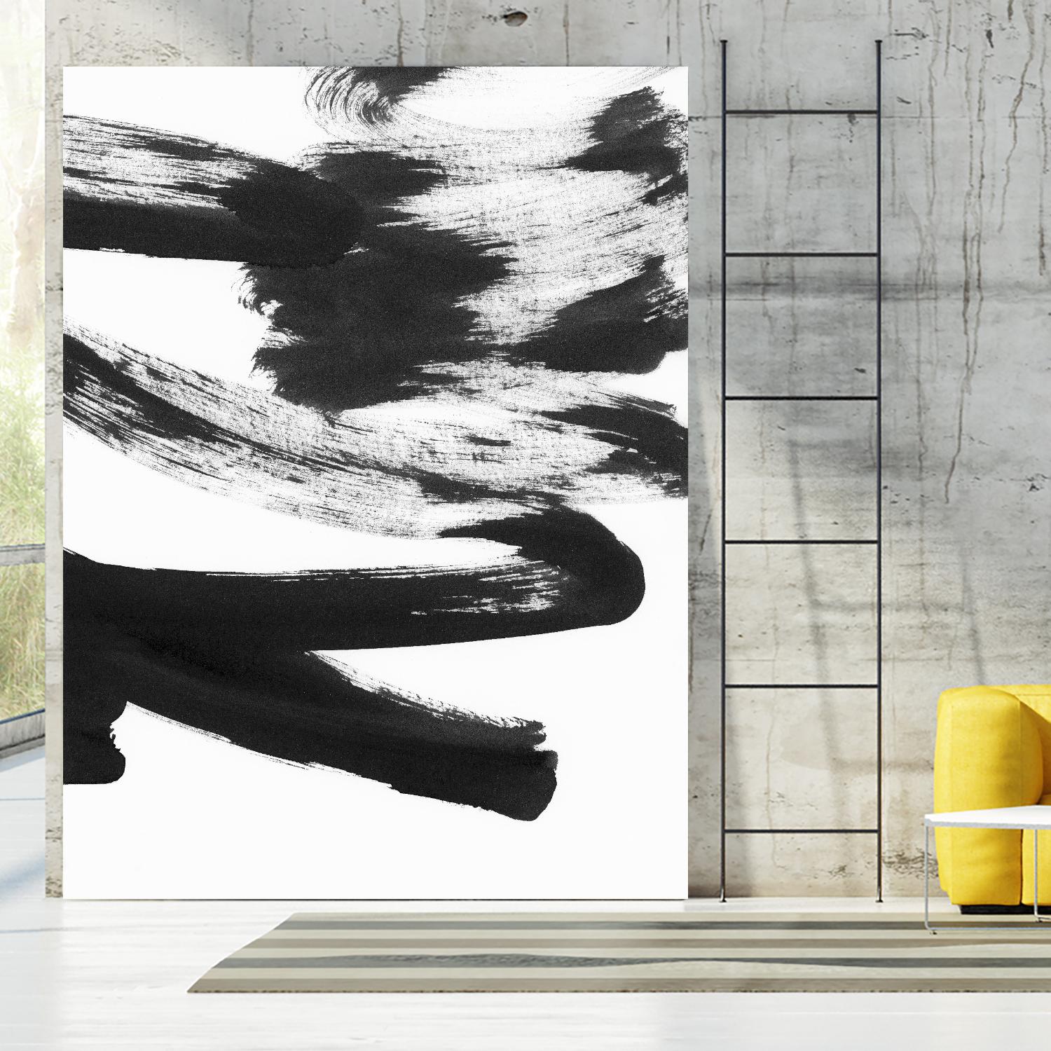 Black and White Strokes 5 by Iris Lehnhardt on GIANT ART - multicolor abstracts; contemporary