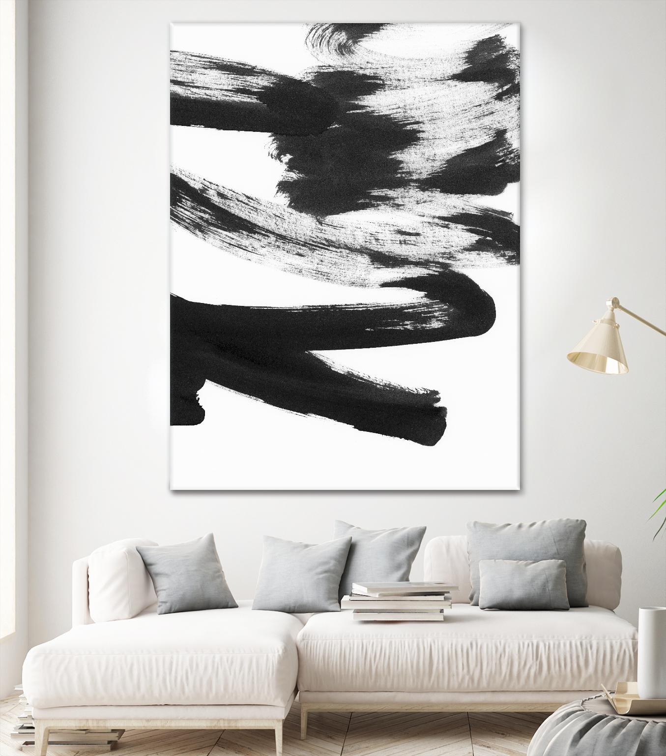 Black and White Strokes 5 by Iris Lehnhardt on GIANT ART - multicolor abstracts; contemporary