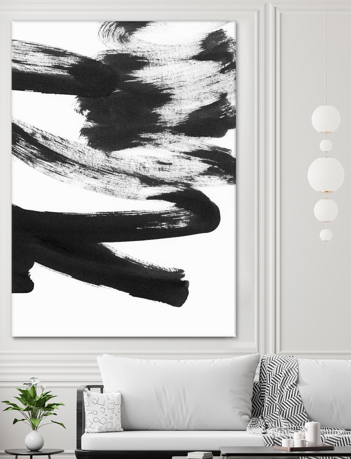 Black and White Strokes 5 by Iris Lehnhardt on GIANT ART - multicolor abstracts; contemporary