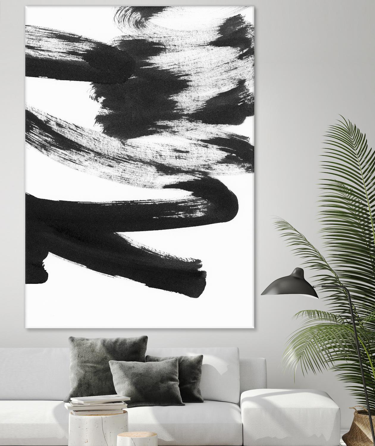 Black and White Strokes 5 by Iris Lehnhardt on GIANT ART - multicolor abstracts; contemporary